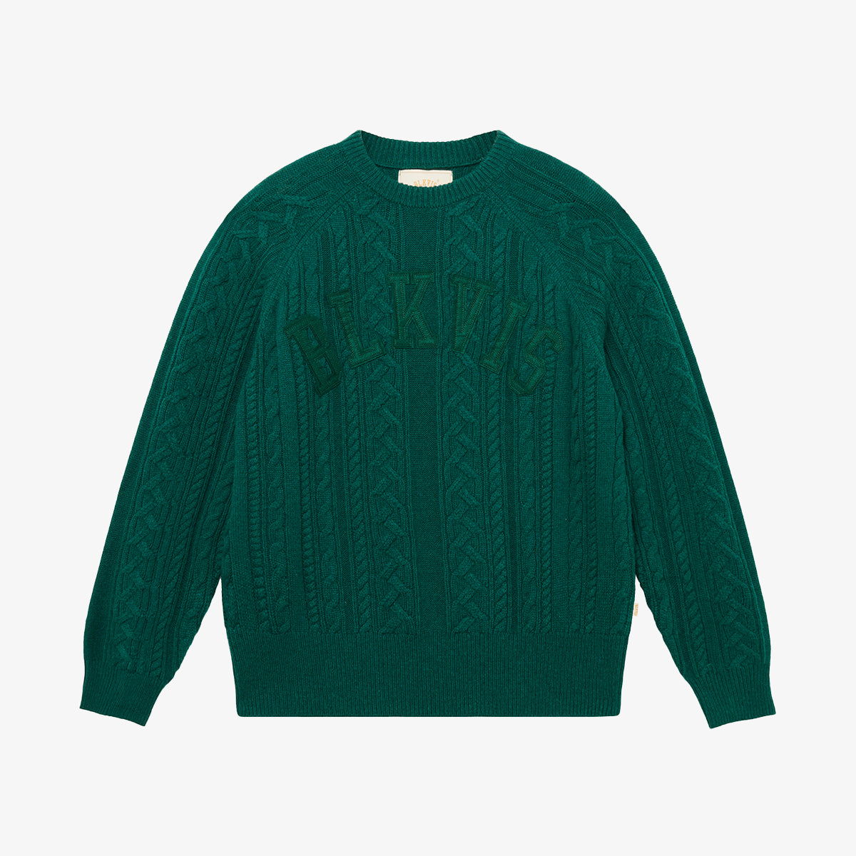 BLKVIS CABLE KNITTED SWEATER - HUNTER GREEN