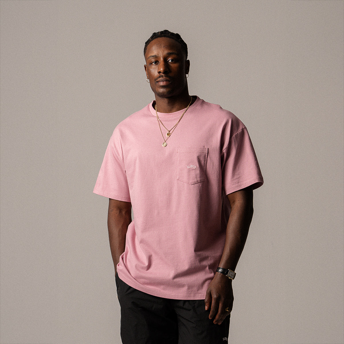 BLKVIS LOGO POCKET TEE - LILAS
