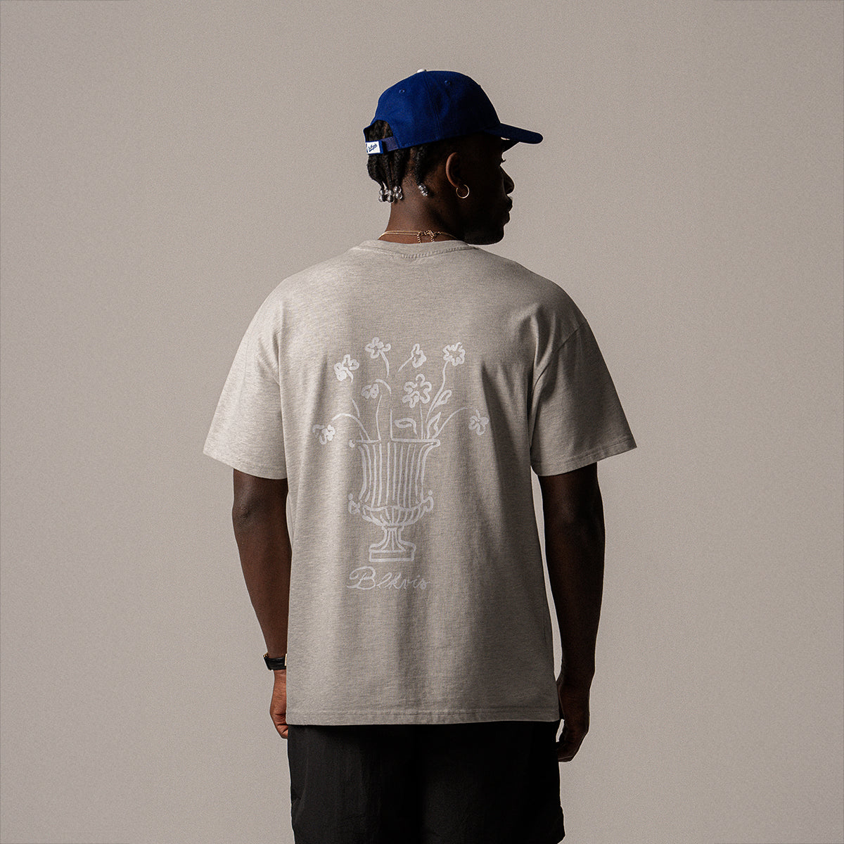 BLKVIS VASO TEE - LIGHT GREY HEATHER