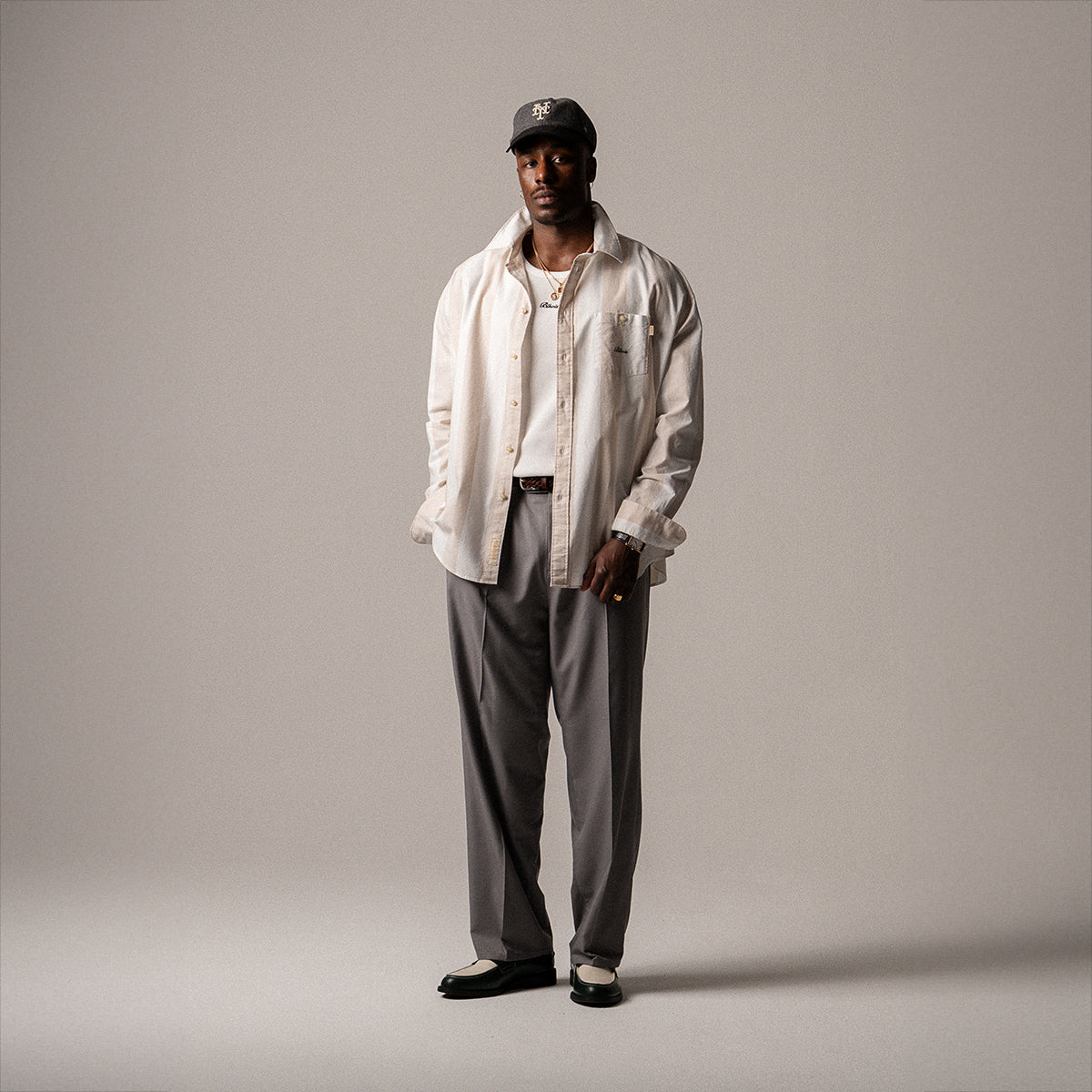 BLKVIS SCRIPT SHIRT - ANTIQUE WHITE