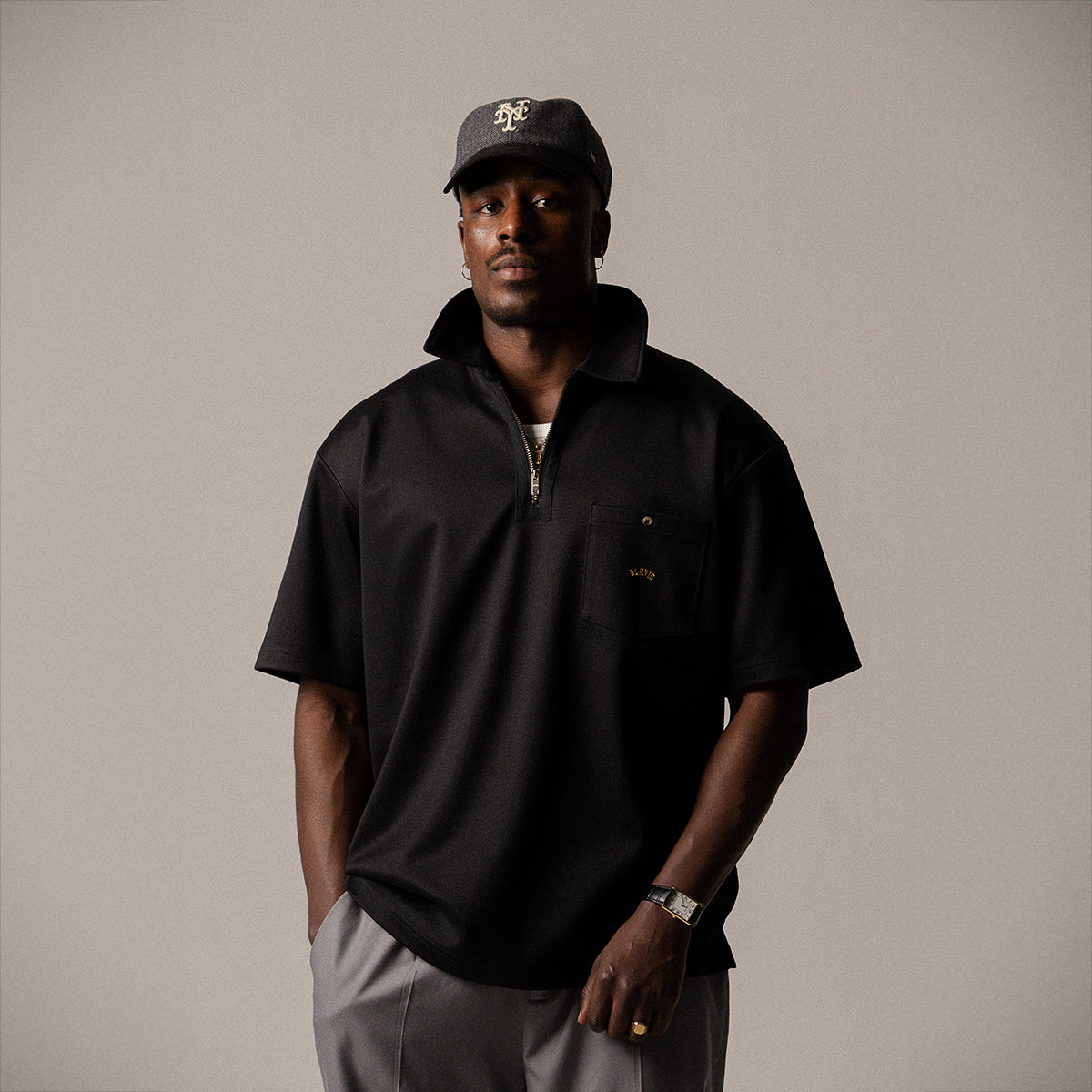 BLKVIS LOGO TWILL SHIRT - BLACK