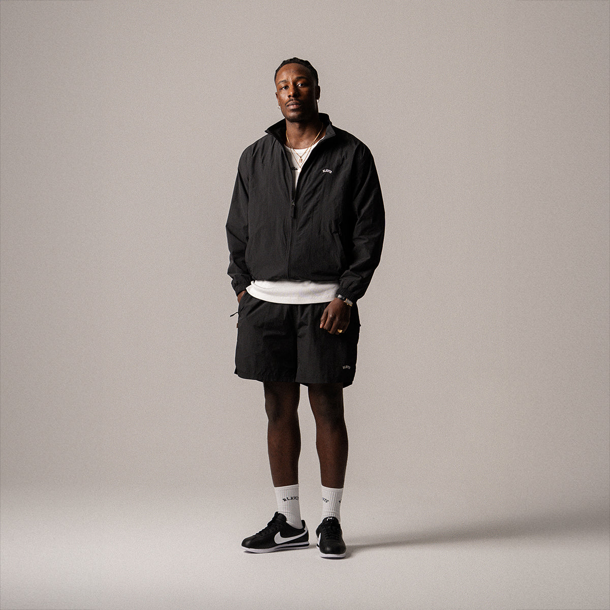 BLKVIS LOGO TRACK JACKET - BLACK