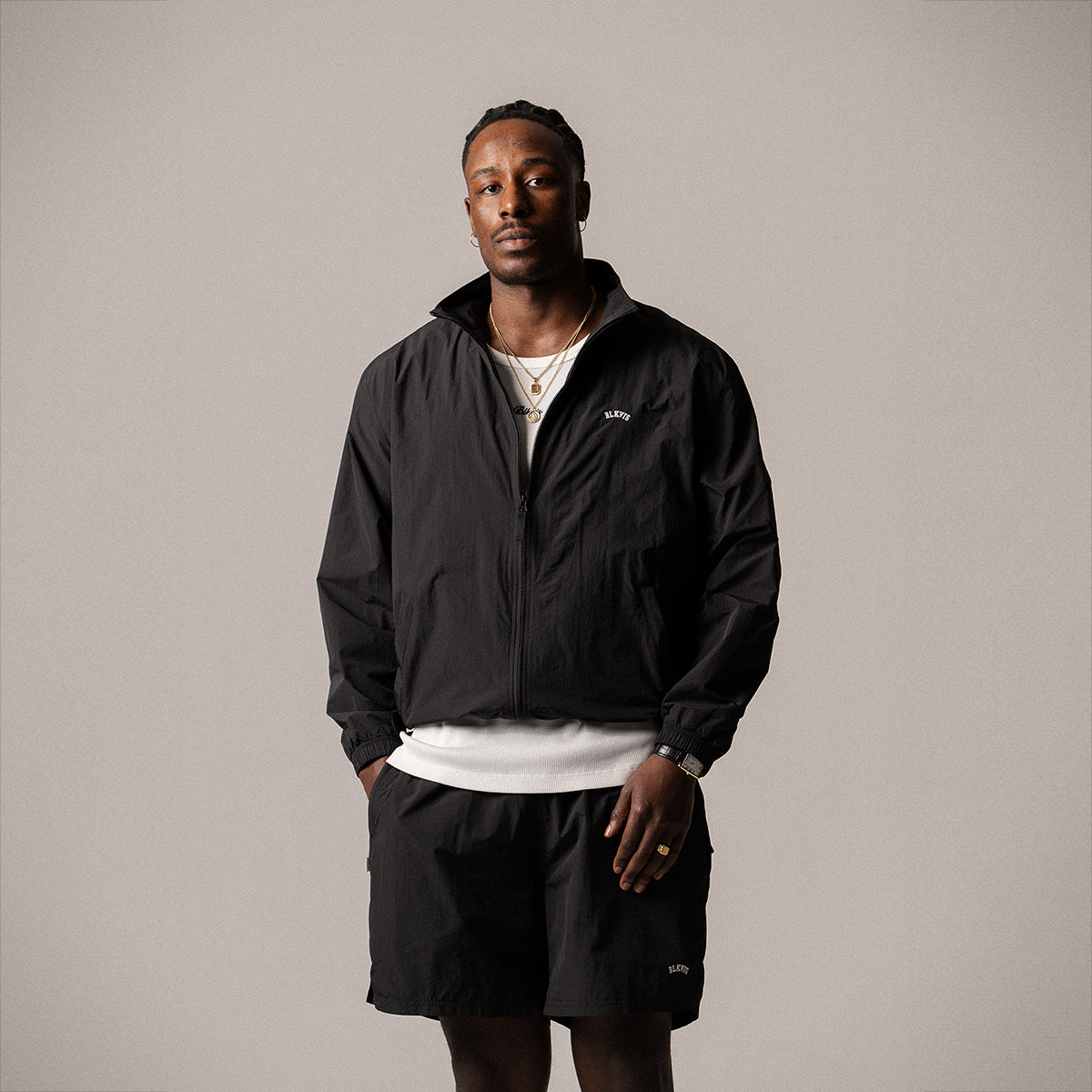 BLKVIS LOGO TRACK JACKET - BLACK