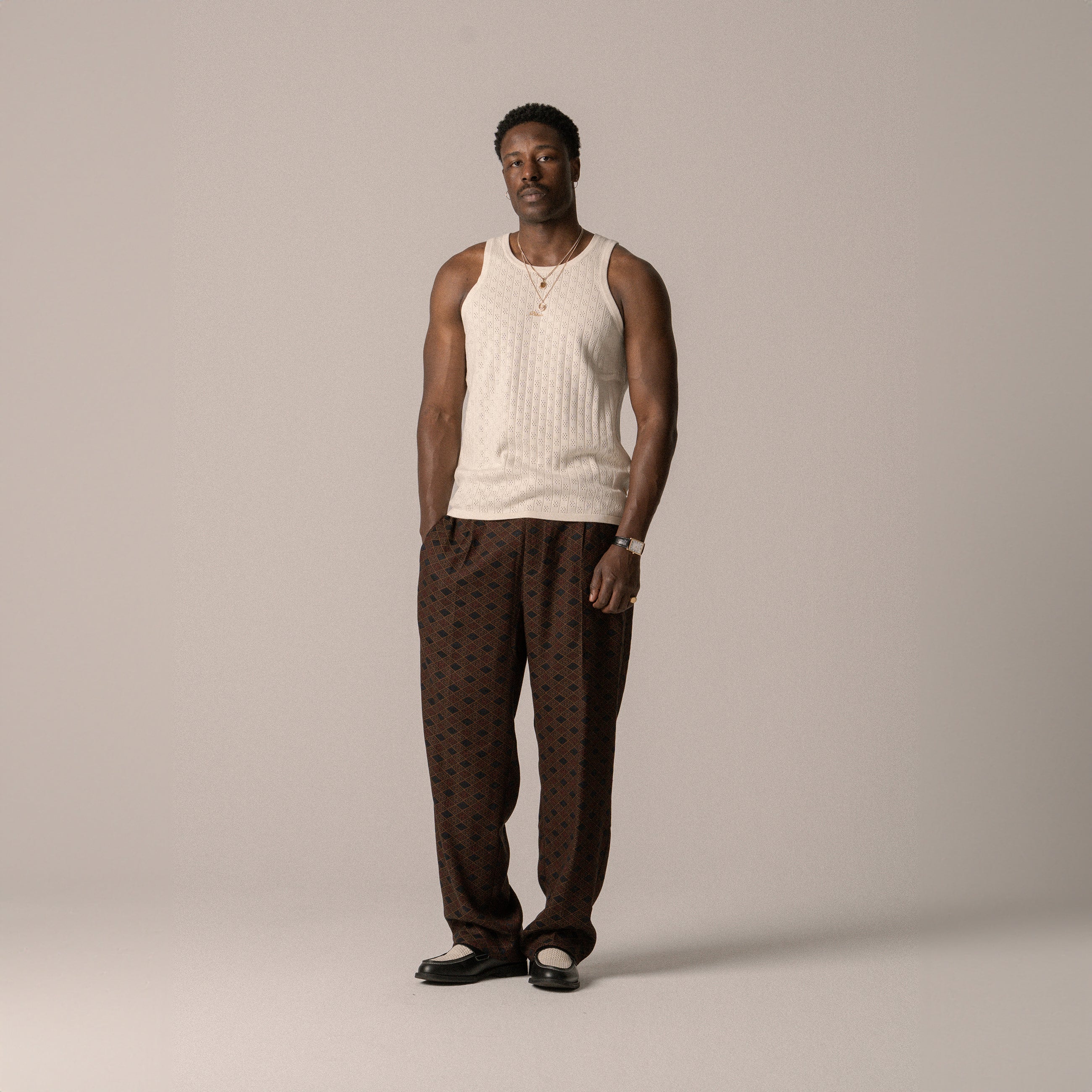 BLKVIS POINTELLE SCRIPT TANK - ANTIQUE WHITE