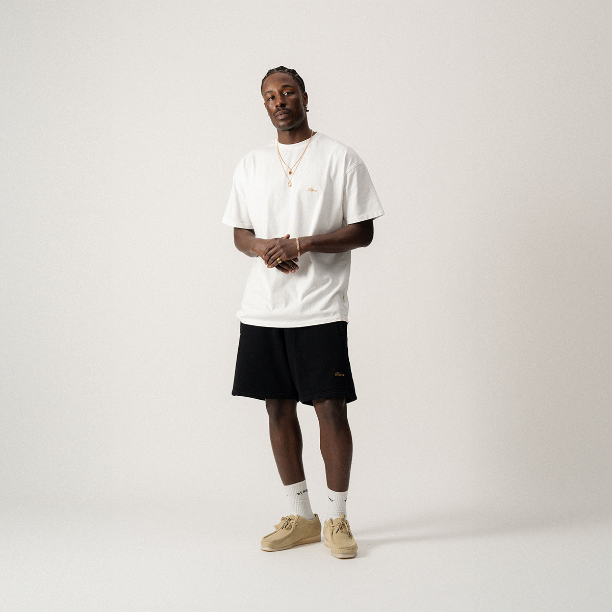 SHORT DE SWEAT AVEC LOGO SCRIPT - NOIR
