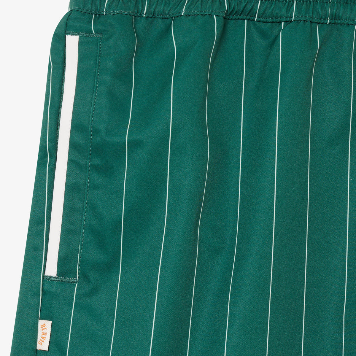 STRIPED TRACK SHORTS - HUNTER GREEN