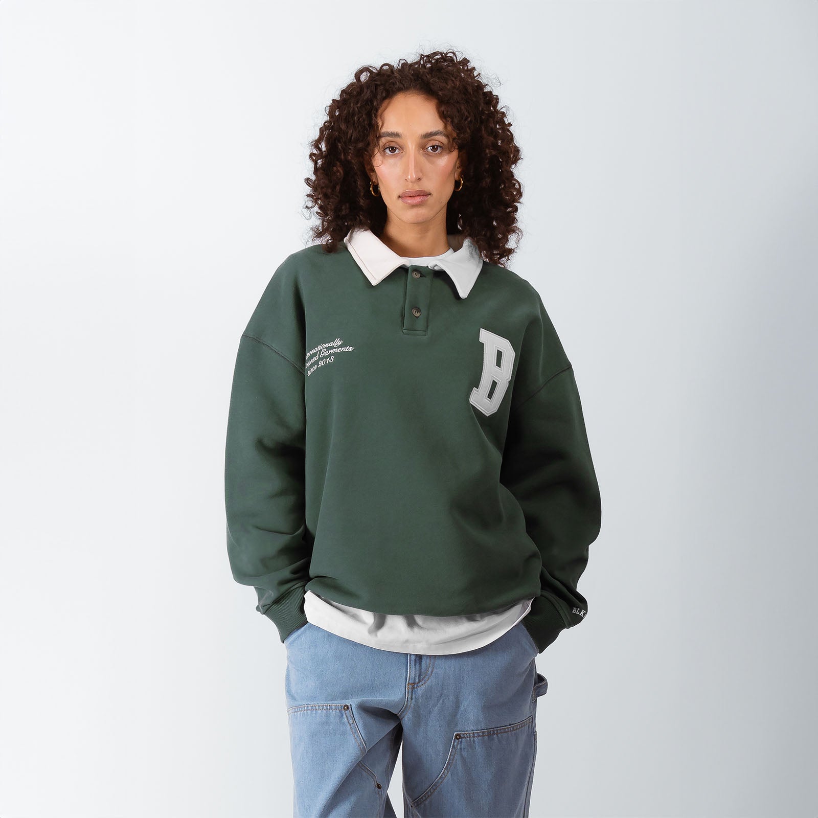 POLO SWEATER - HUNTER GREEN