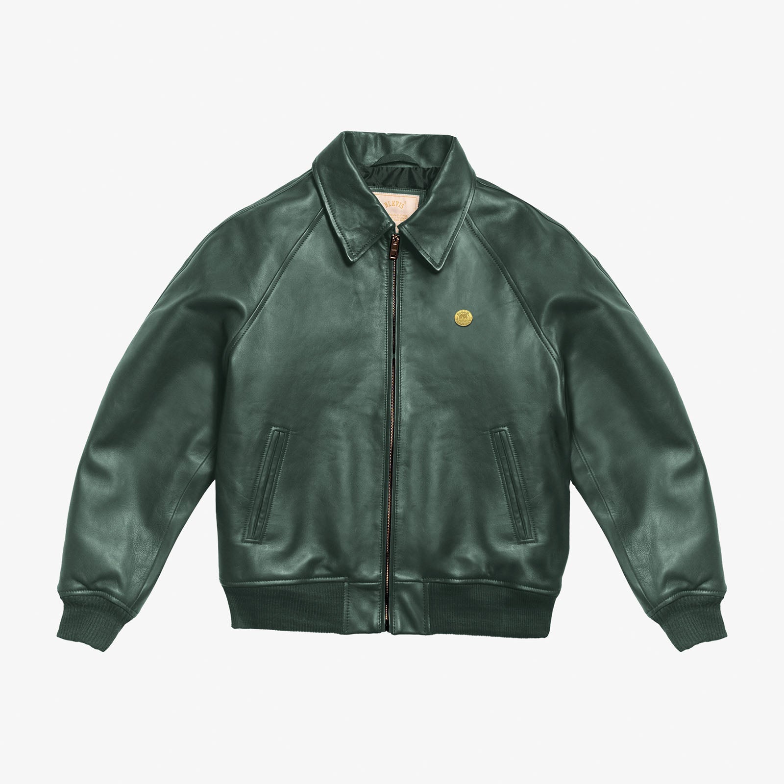 SOURCE LEATHER JACKET - HUNTER GREEN