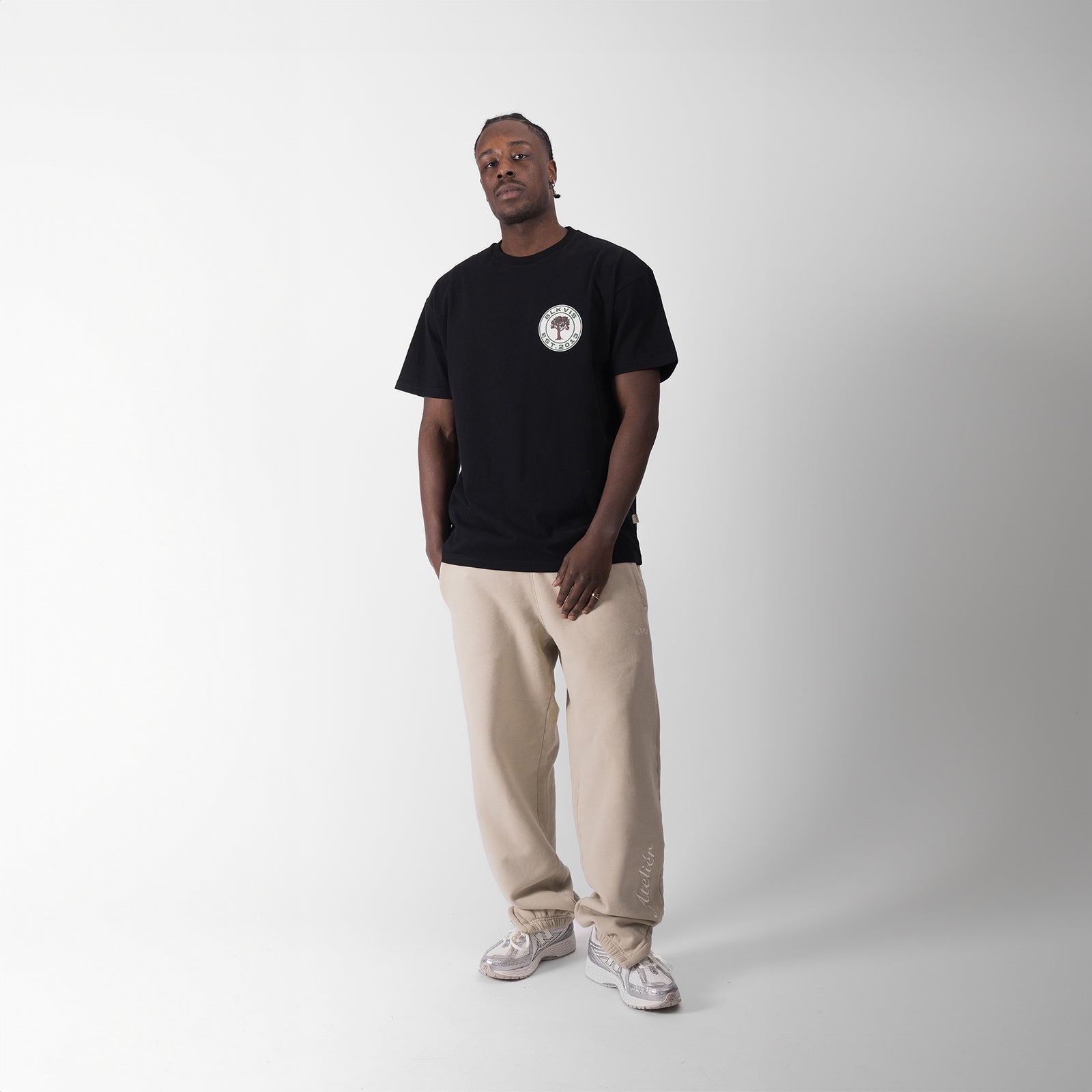 T-SHIRT AVEC LOGO SOURCE - NOIR