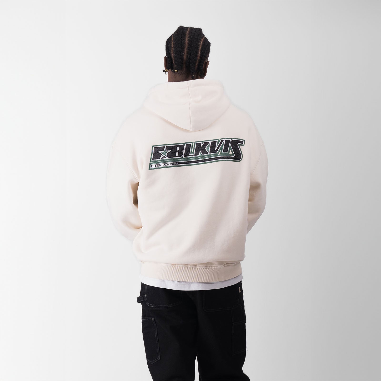 SWEAT À CAPUCHE ZIPPÉ VENTIQUATTRO - BLANC ANTIQUE