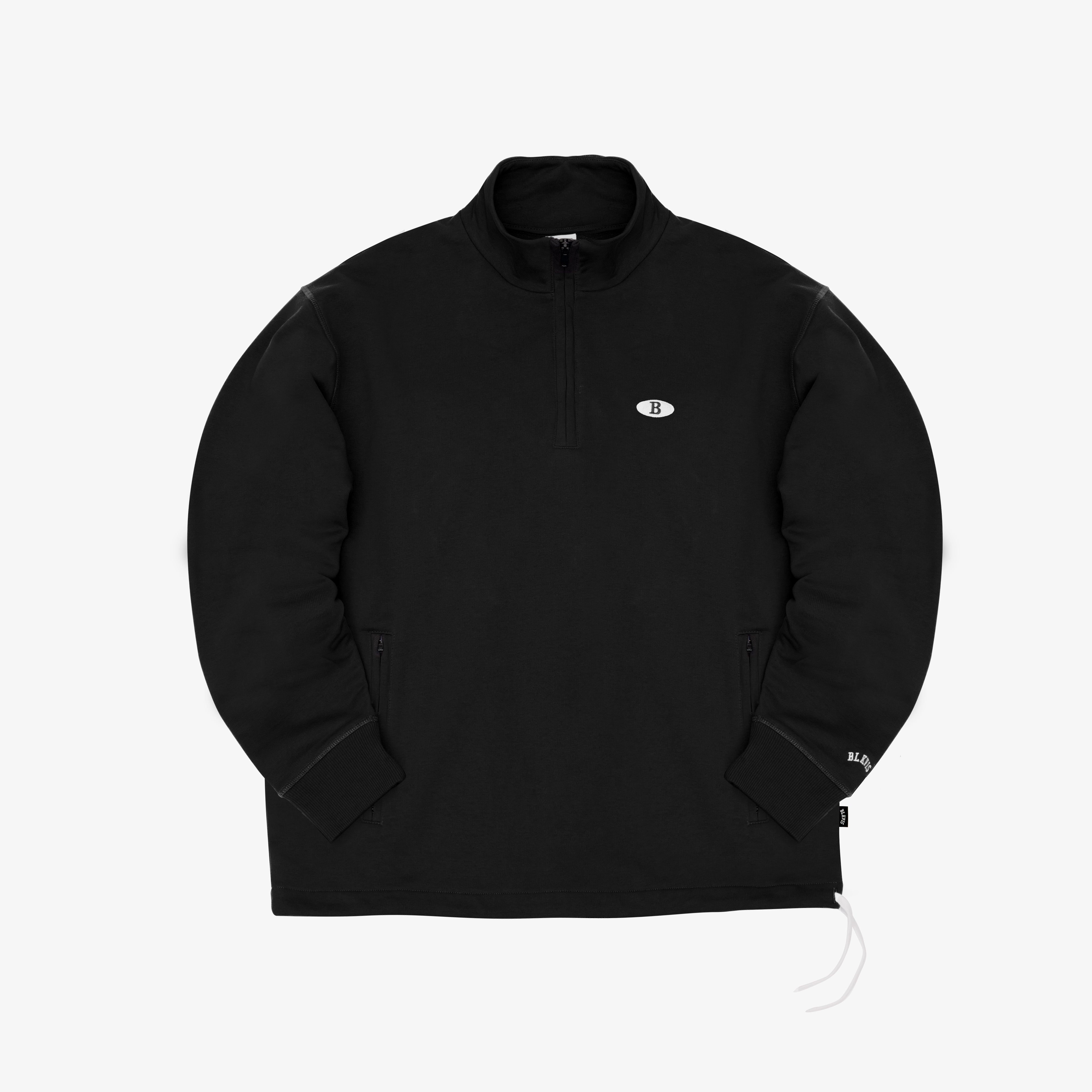BLKVIS SERIF LOGO DEMI-ZIP - NOIR