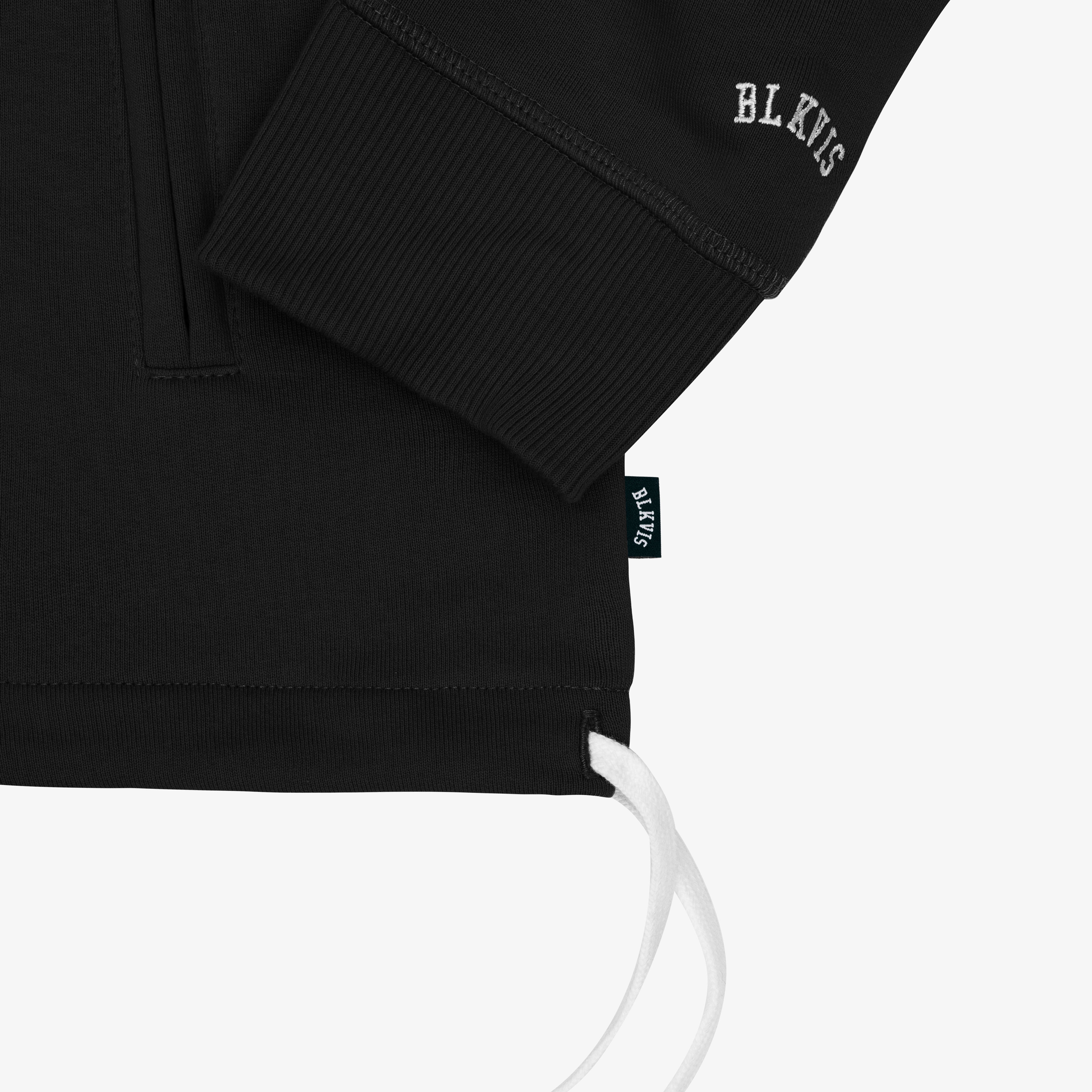 BLKVIS SERIF LOGO DEMI-ZIP - NOIR