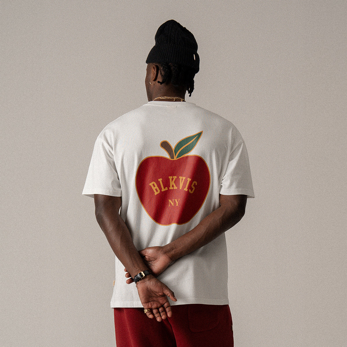 BLKVIS BIG APPLE TEE - WHITE