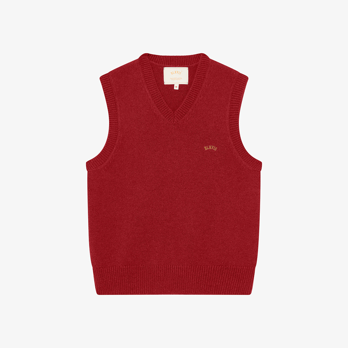 BLKVIS V NECK VEST - MERLOT