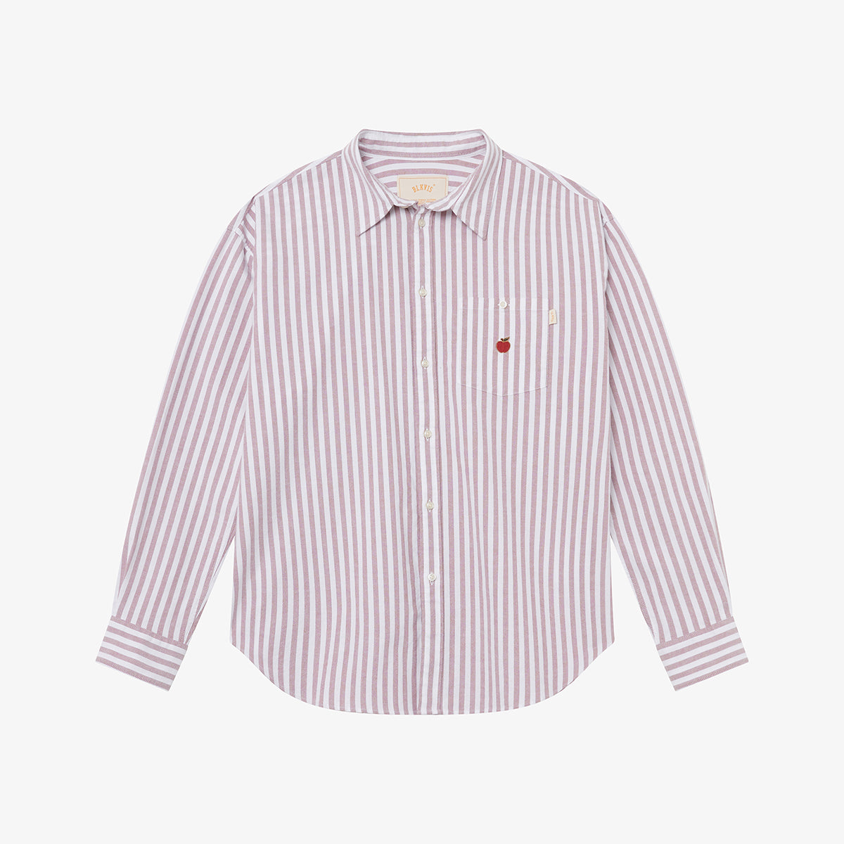 BLKVIS APPLE STRIPED SHIRT - MERLOT