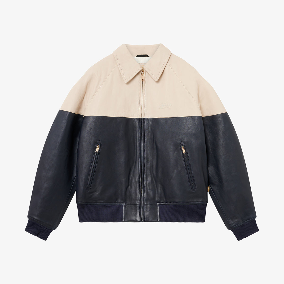 BLKVIS NY LEATHER JACKET - PEACOAT