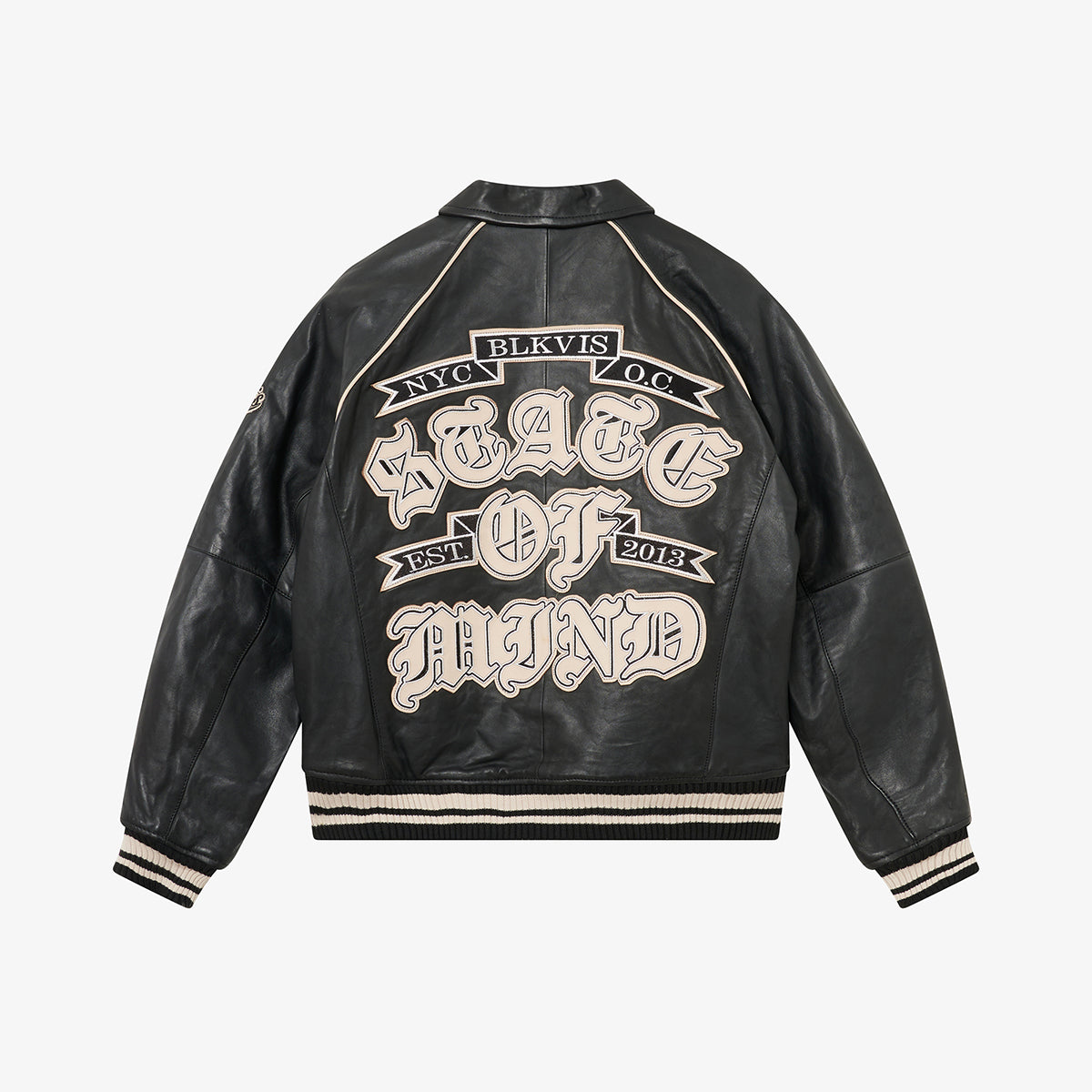 BLKVIS STATE LEATHER JACKET - BLACK