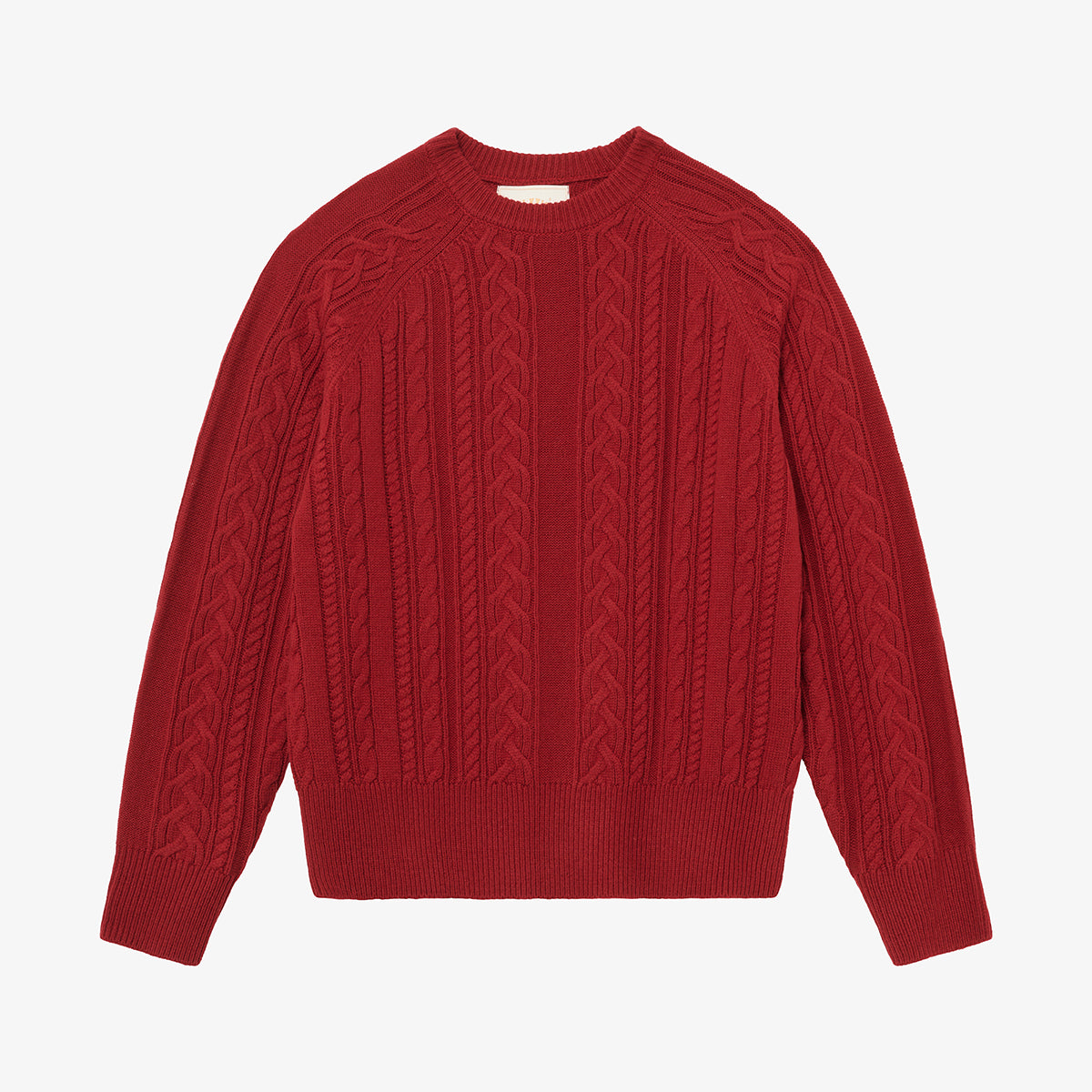 BLKVIS CABLE KNITTED SWEATER - MERLOT