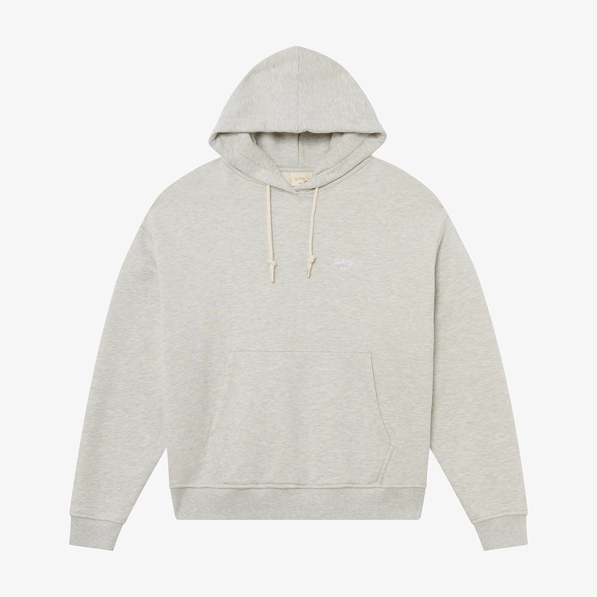 BLKVIS LOGO NY HOODY - LIGHT GREY HEATHER