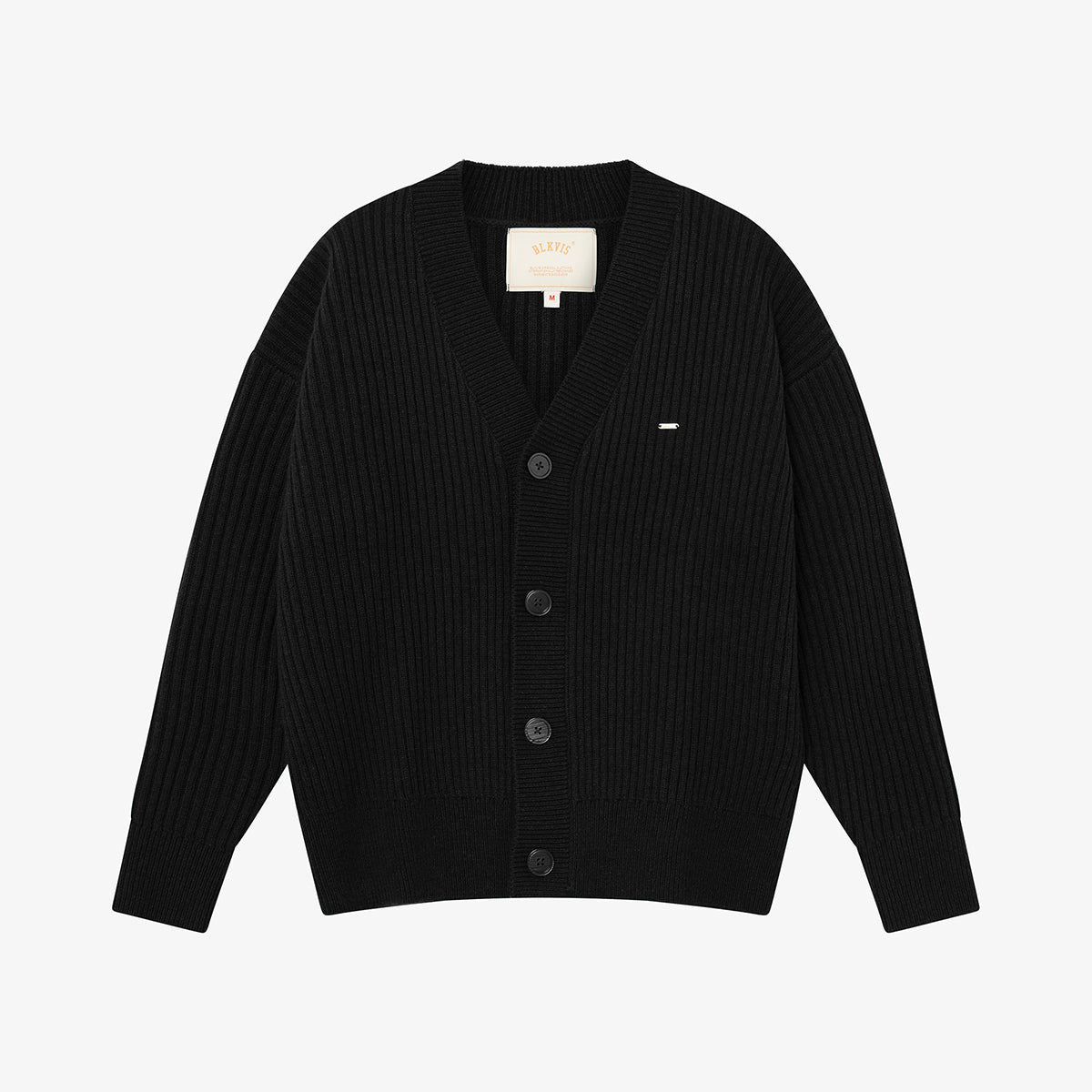 BLKVIS LOGO CARDIGAN - BLACK