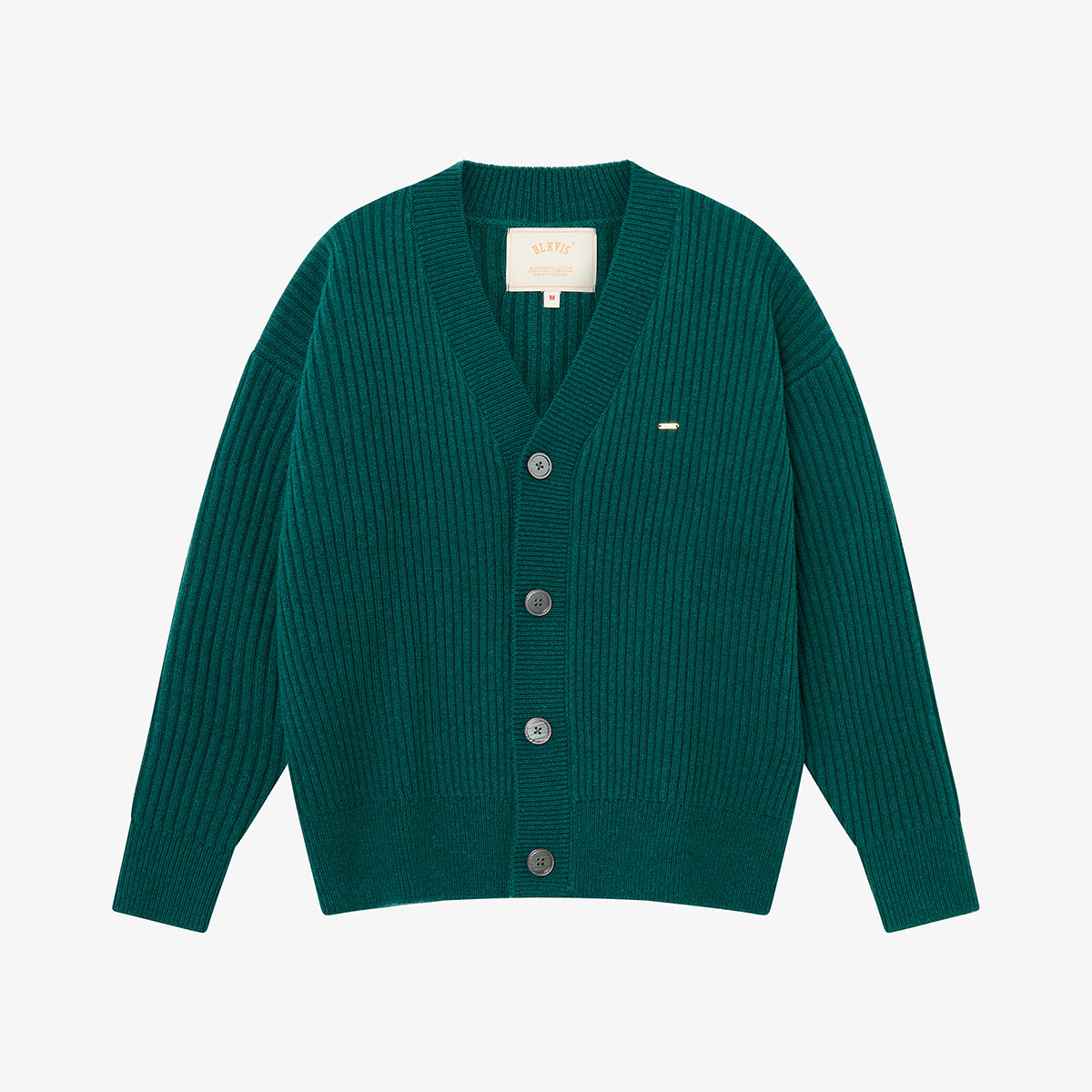 BLKVIS LOGO CARDIGAN - HUNTER GREEN