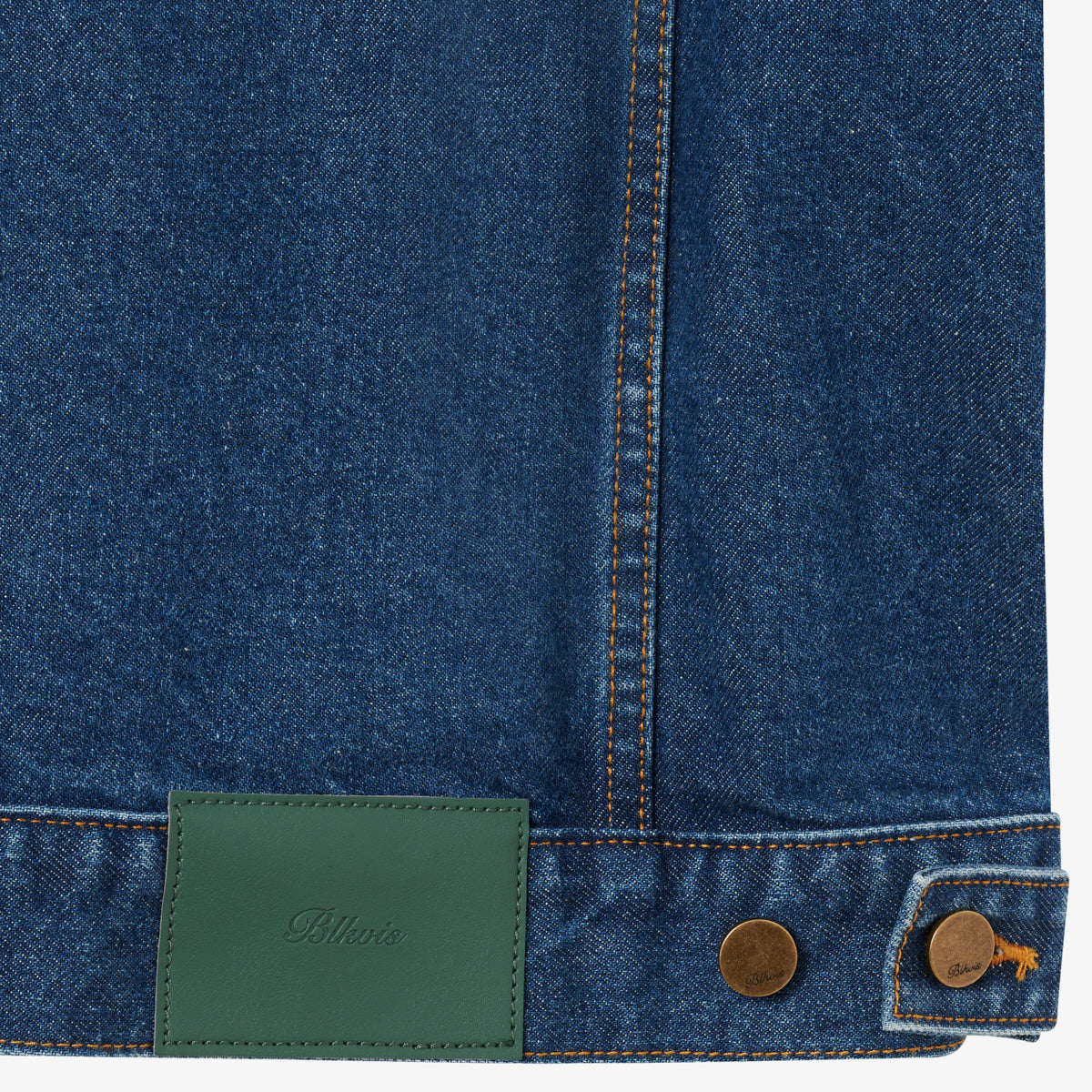 SCRIPT DENIM JACKET - MID BLUE