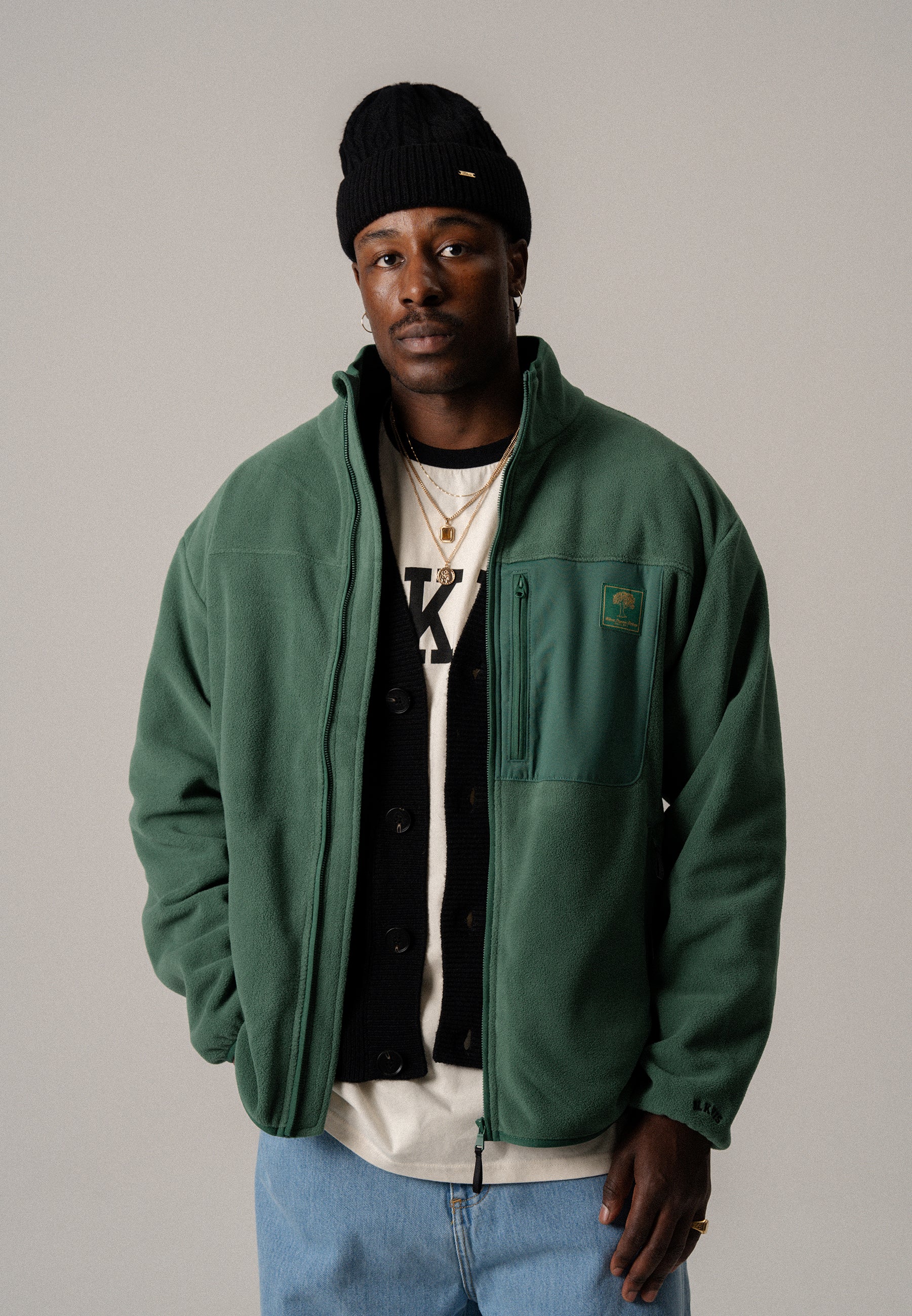 BLKVIS ORIGINALS FLEECE JACKET - HUNTER GREEN