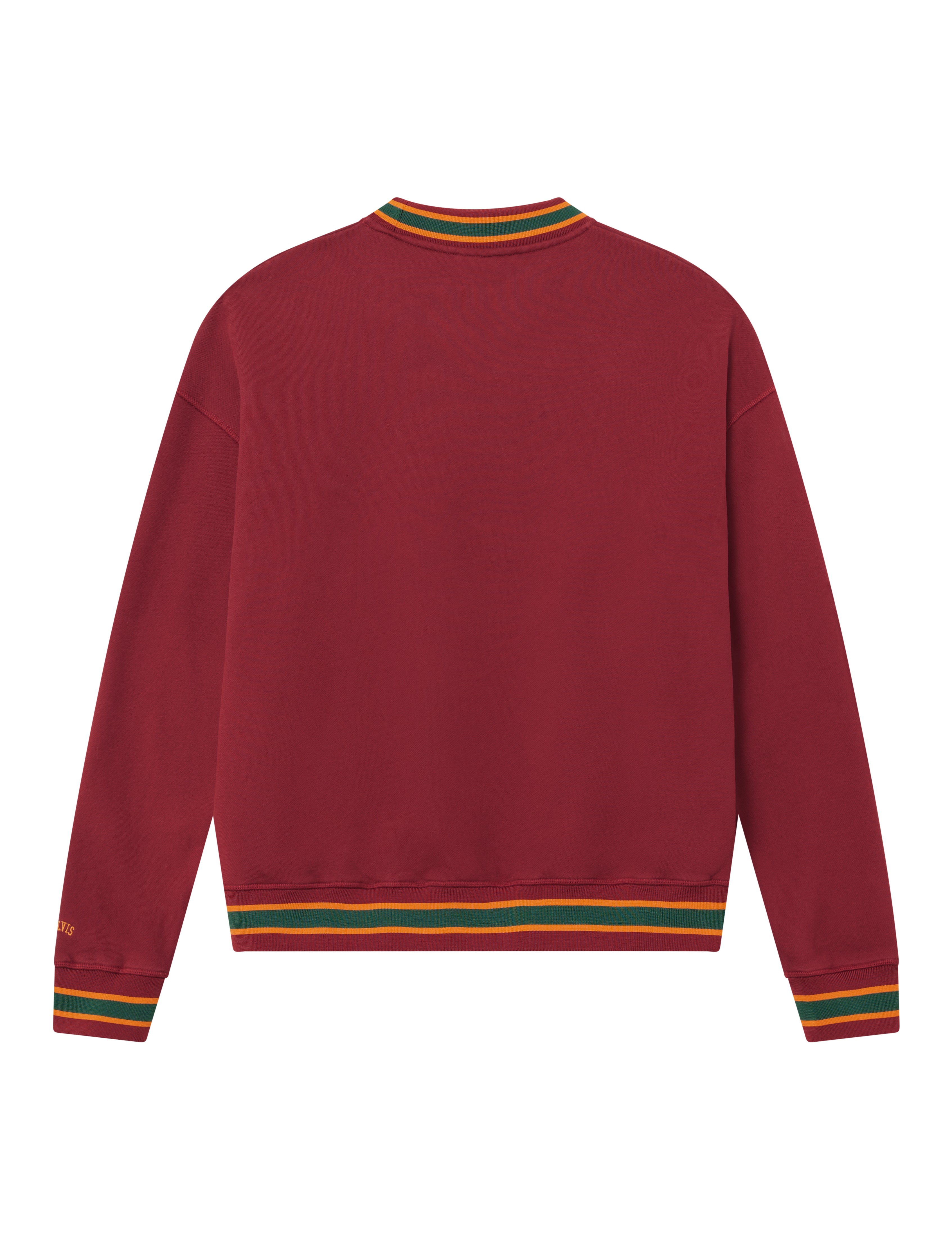 BLKVIS SCRIPT ROSES CREWNECK - MERLOT