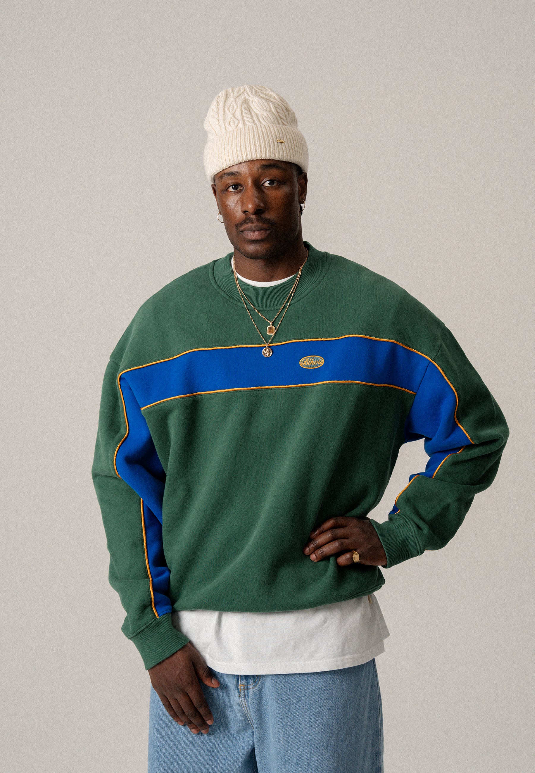 BLKVIS SCRIPT CREWNECK - HUNTER GREEN