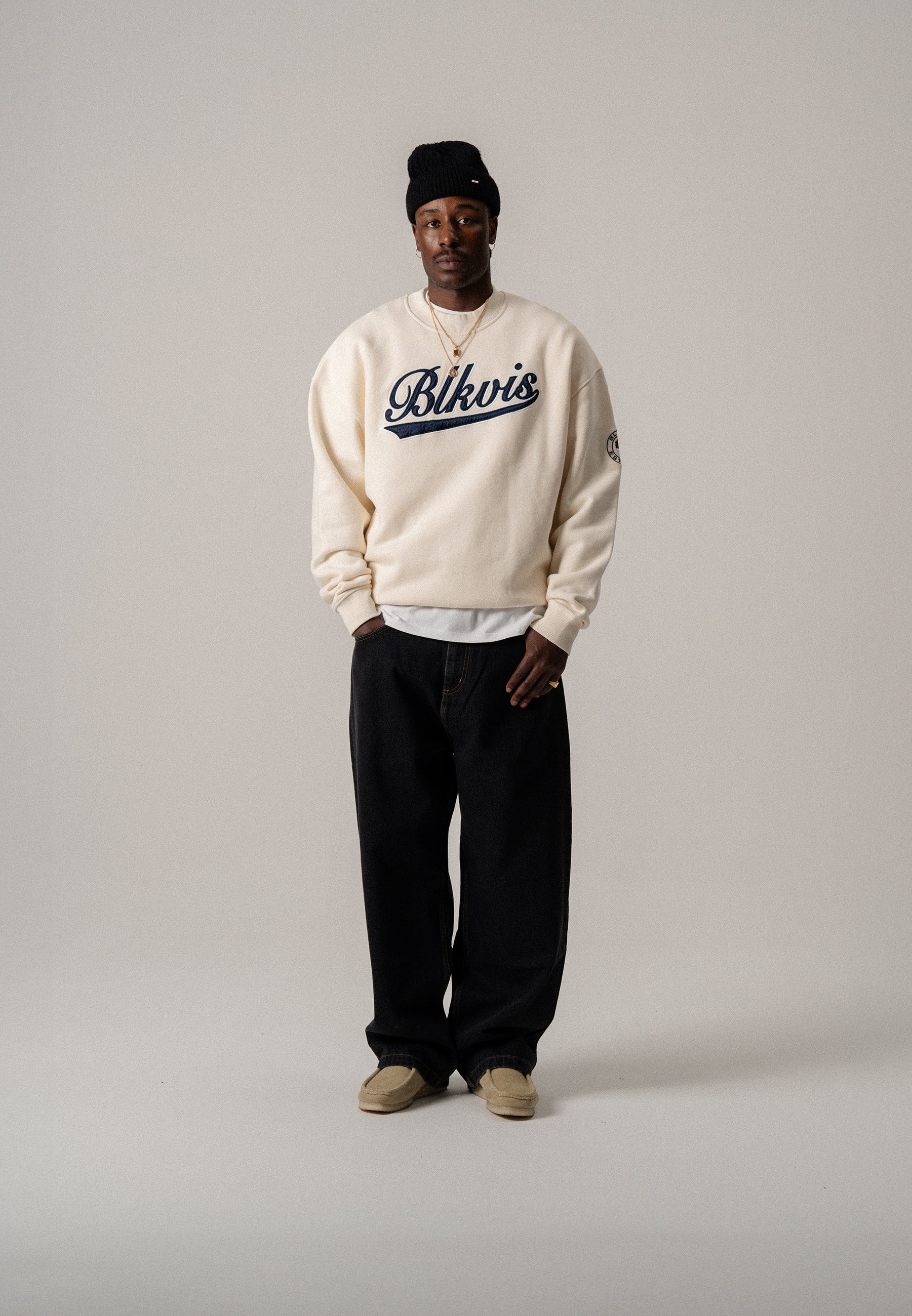 BLKVIS CREWNECK - ANTIQUE WHITE