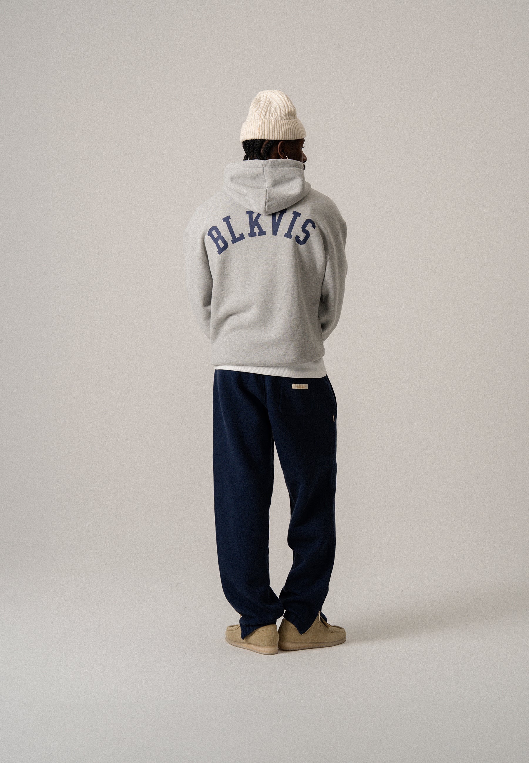 BLKVIS LOGO HOODIE - LIGHT GREY HEATHER