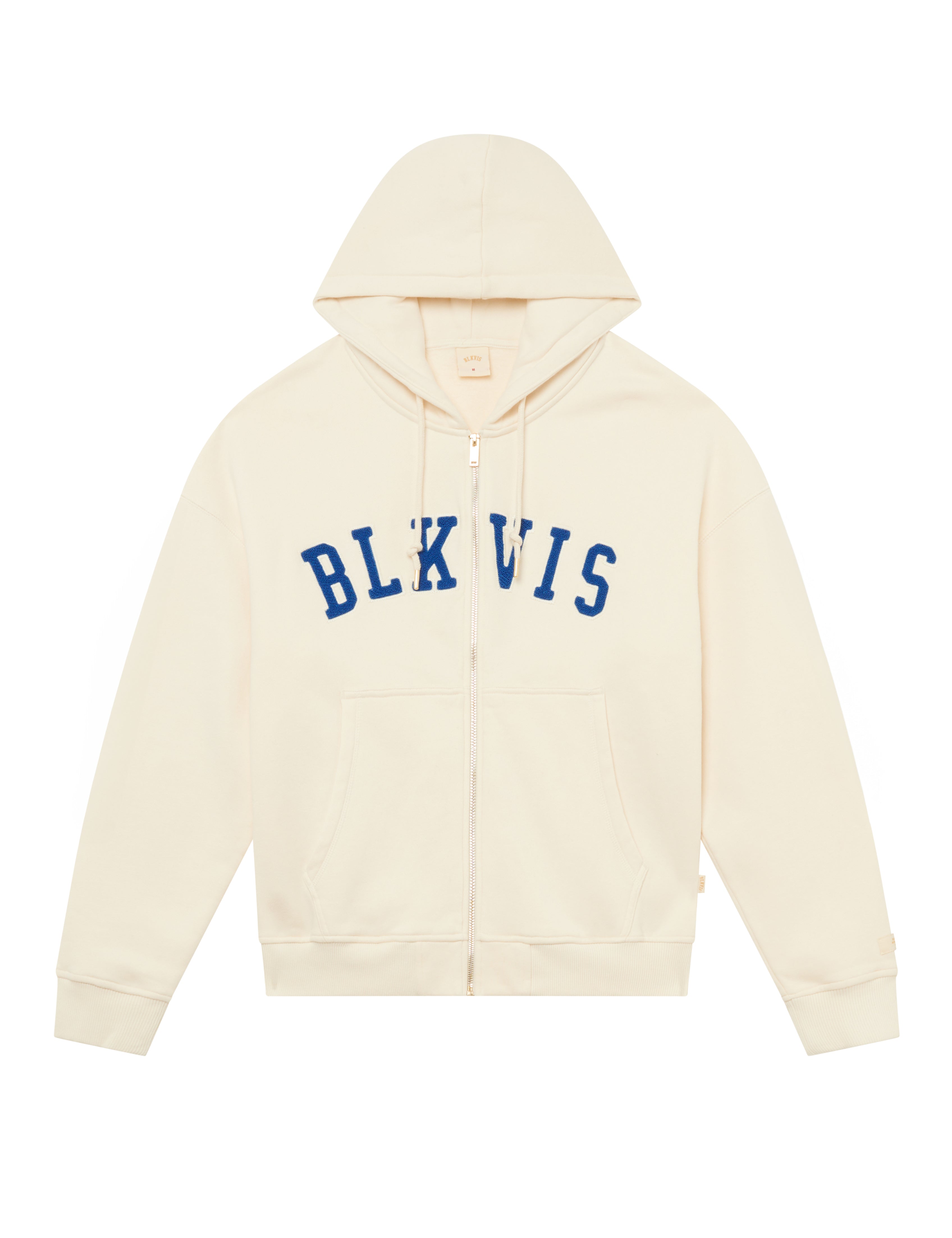 BLKVIS BIG SCRIPT ZIP HOODIE - ANTIQUE WHITE