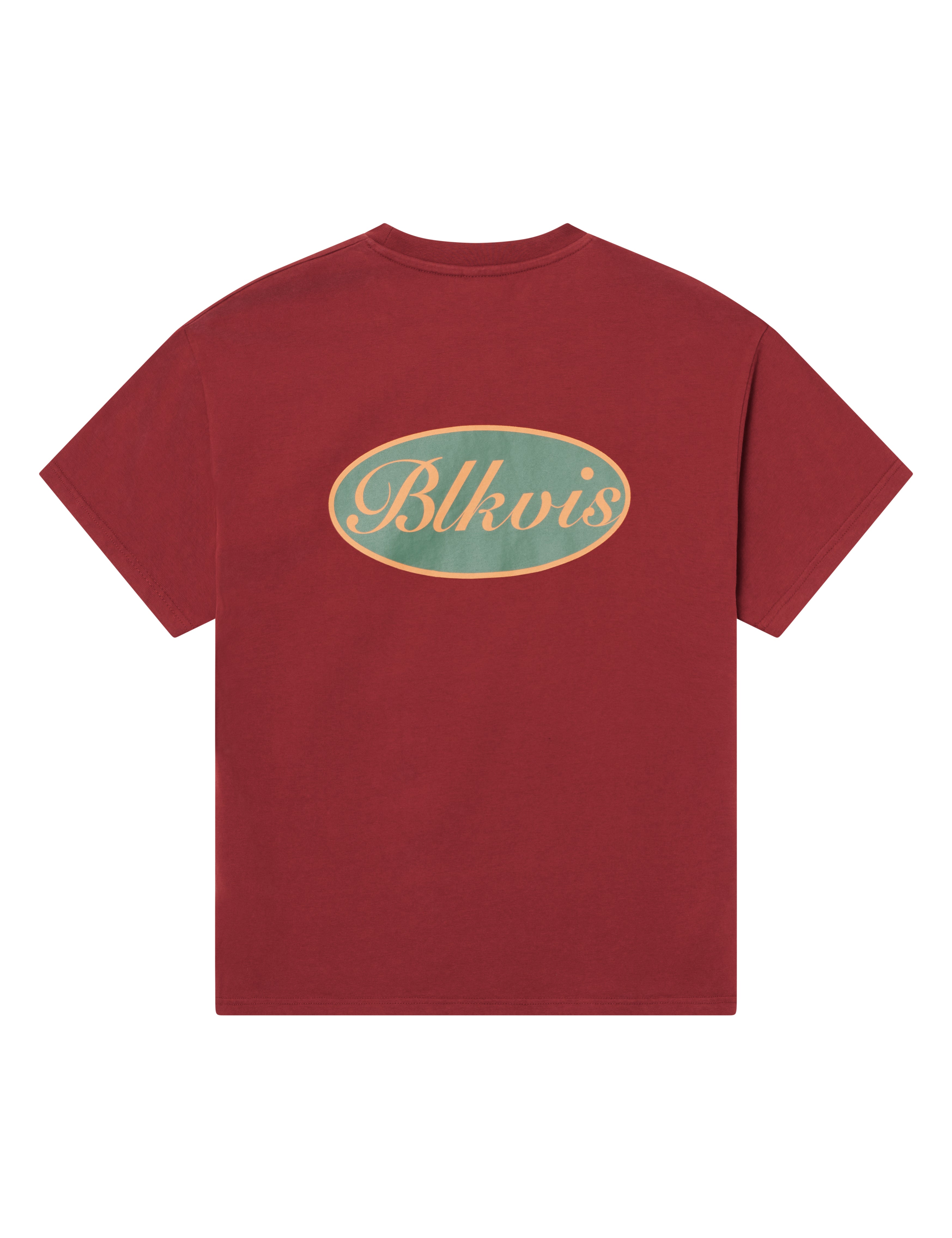 BLKVIS SCRIPT TEE - MERLOT