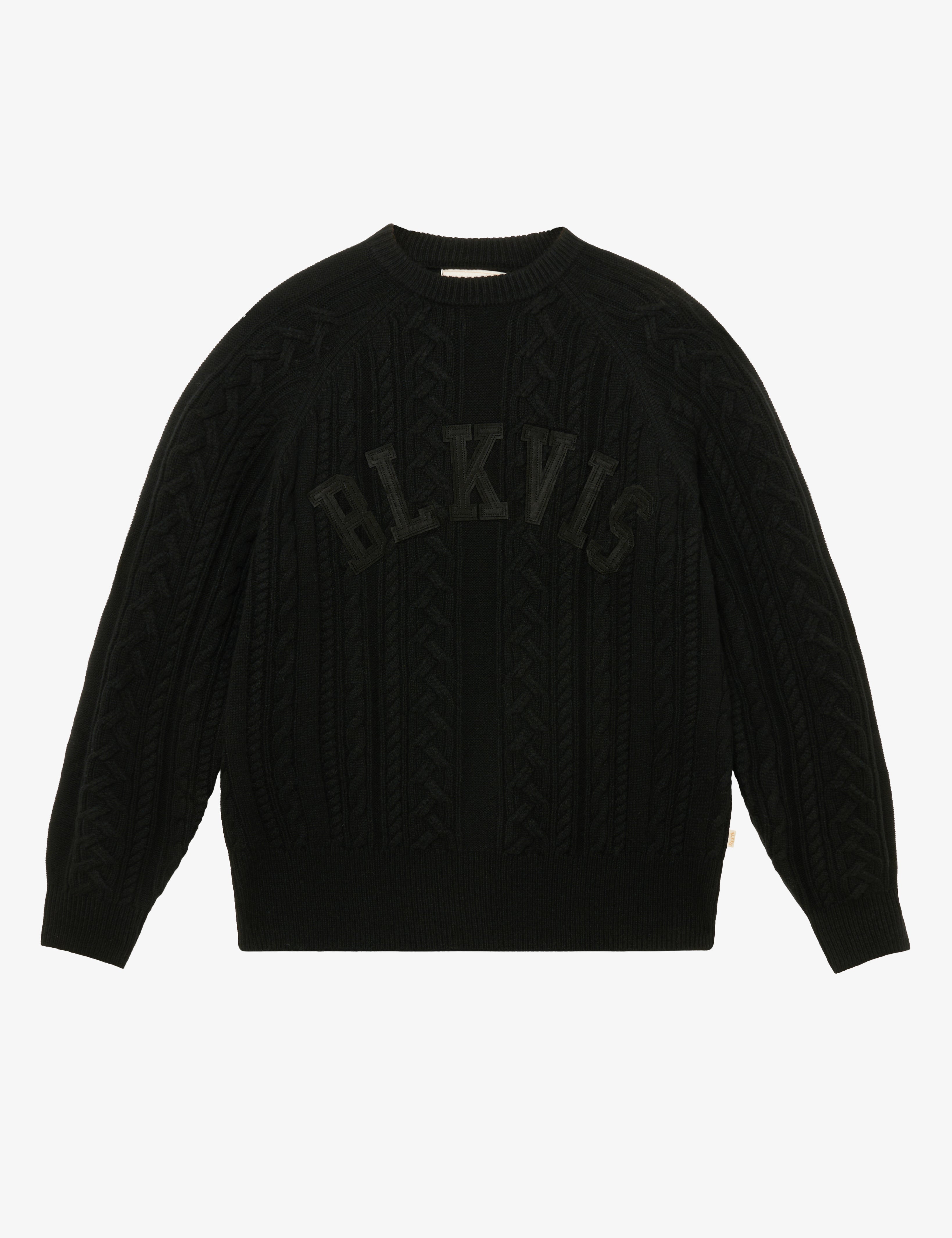 BLKVIS CABLE KNITTED SWEATER - BLACK