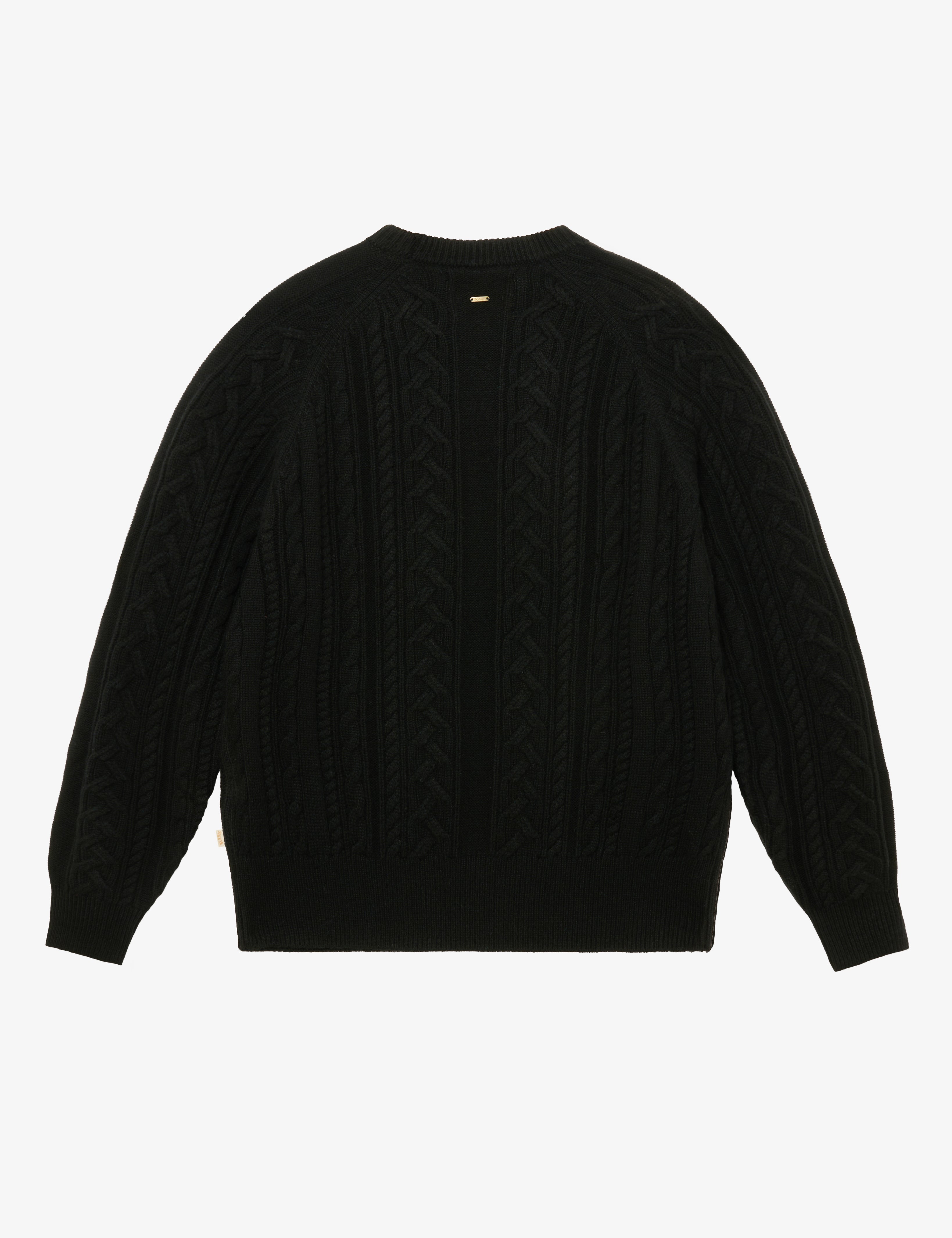 BLKVIS CABLE KNITTED SWEATER - BLACK