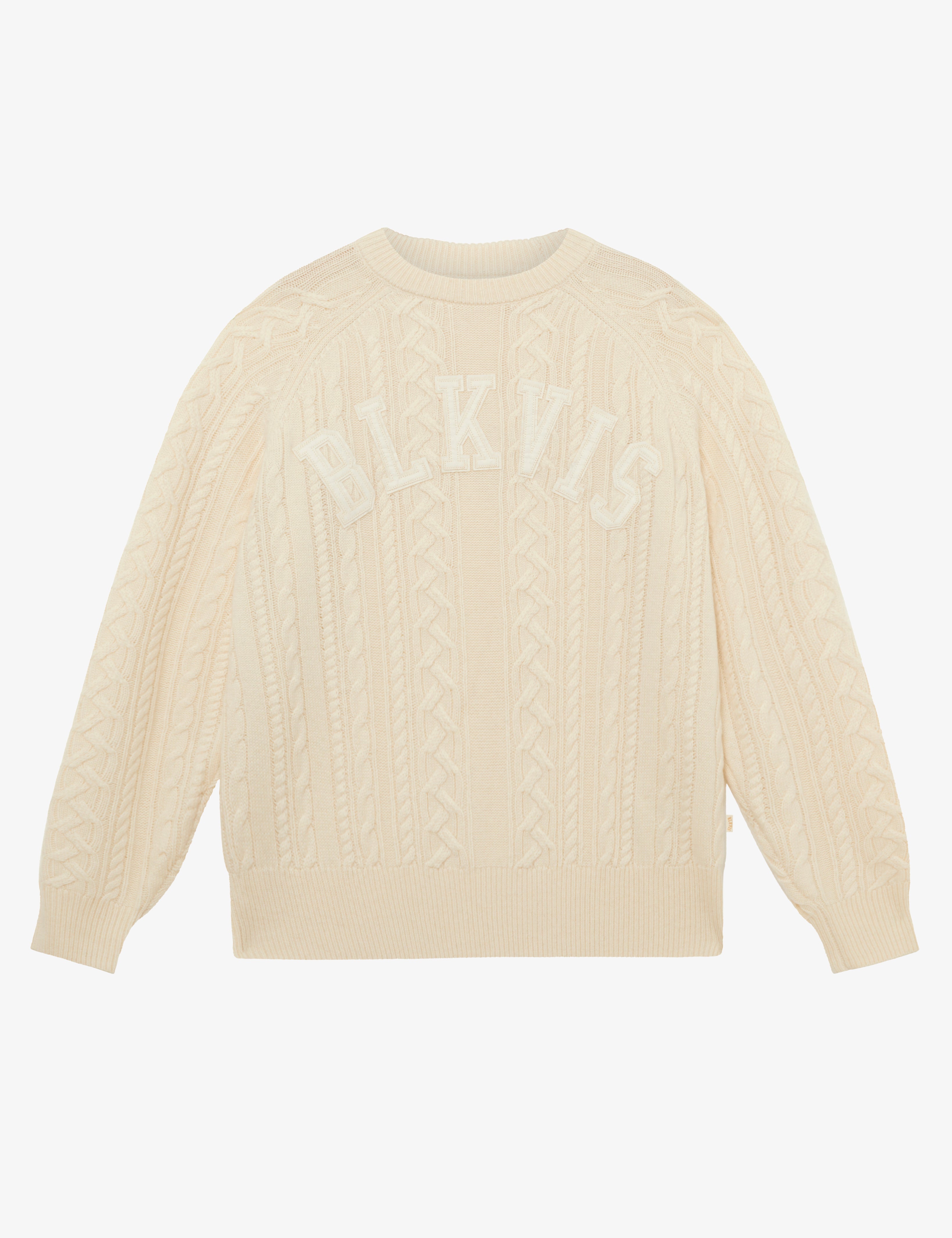 BLKVIS CABLE KNITTED SWEATER - ANTIQUE WHITE