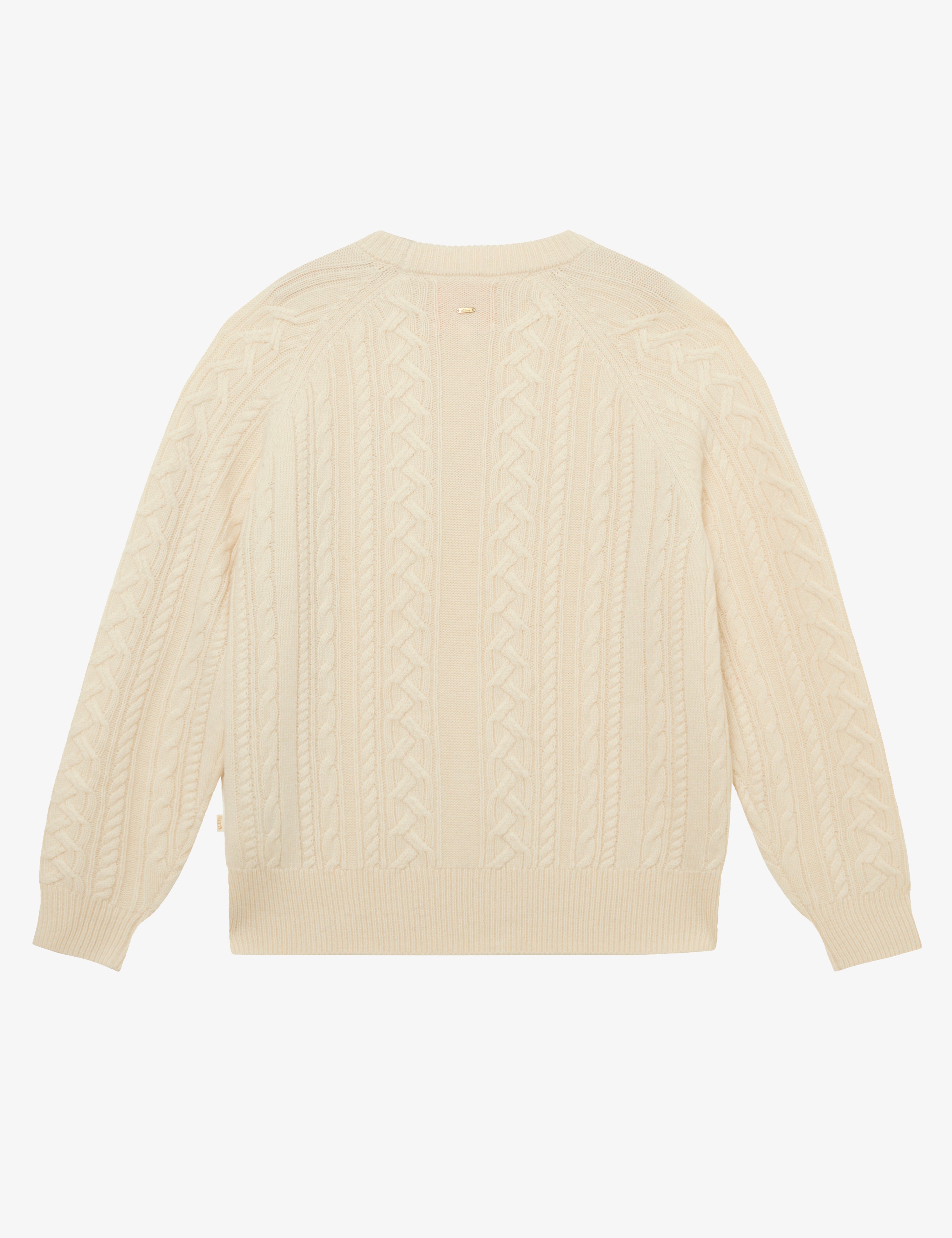 BLKVIS CABLE KNITTED SWEATER - ANTIQUE WHITE