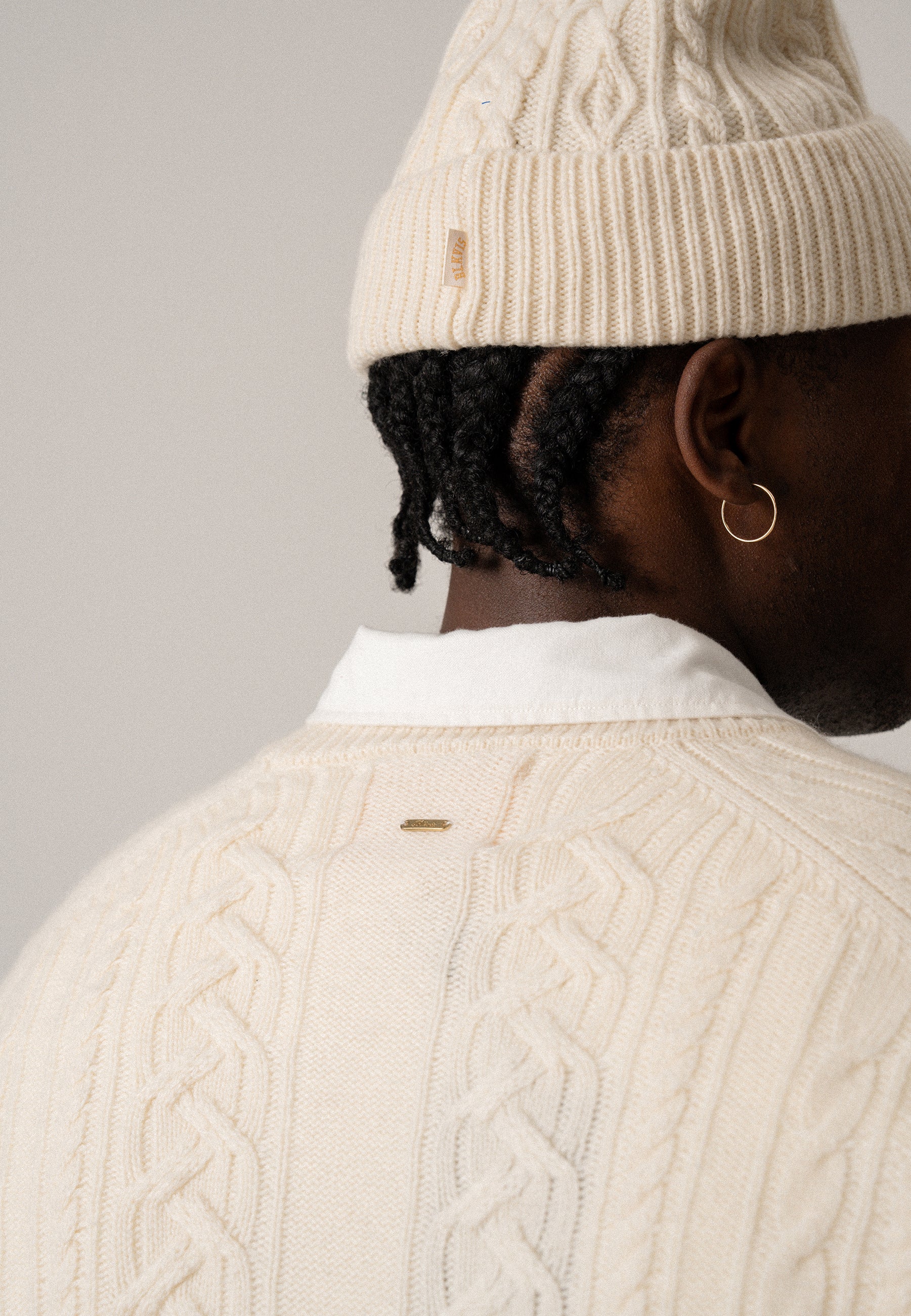 BLKVIS CABLE KNITTED SWEATER - ANTIQUE WHITE