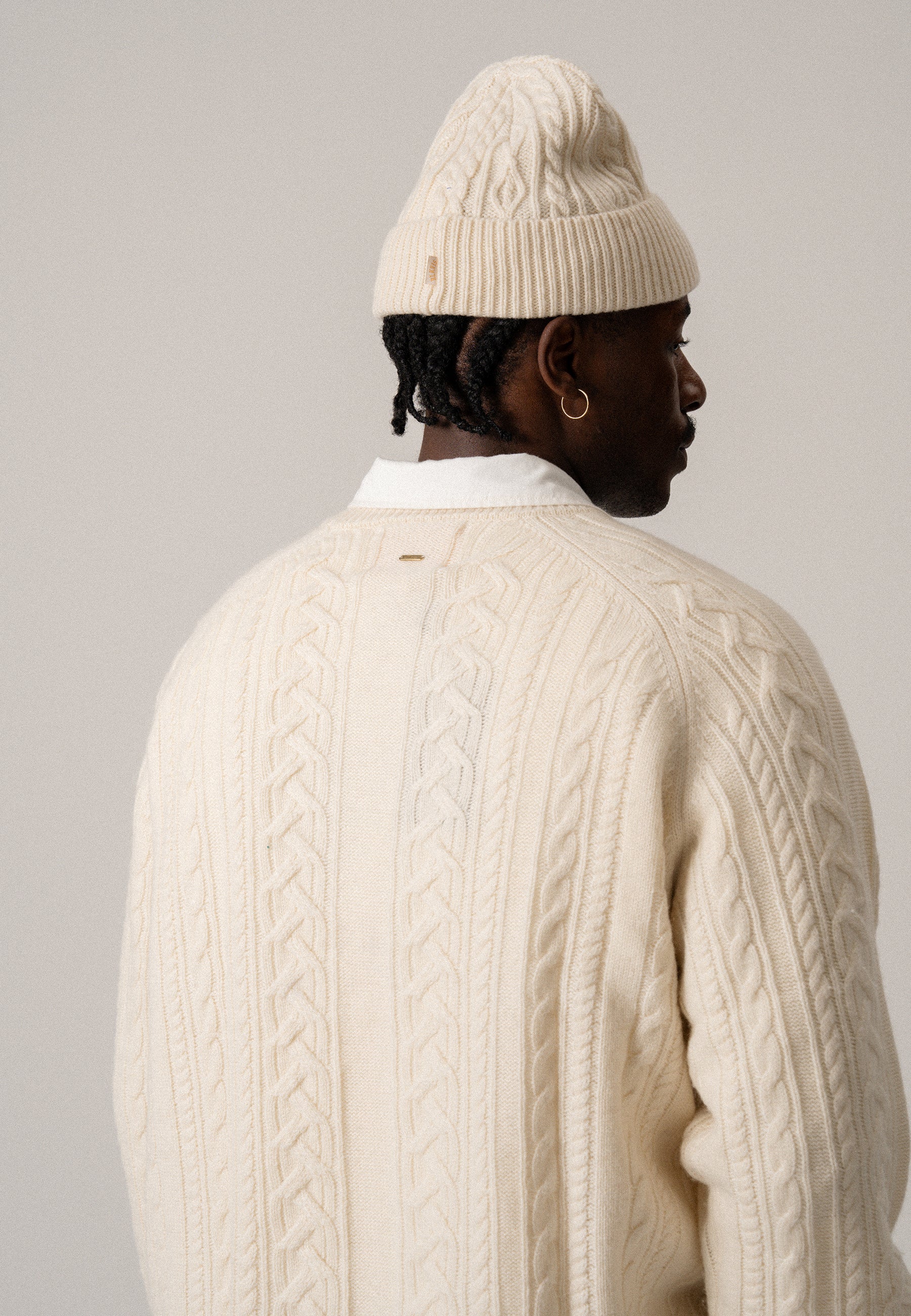 BLKVIS CABLE KNITTED SWEATER - ANTIQUE WHITE