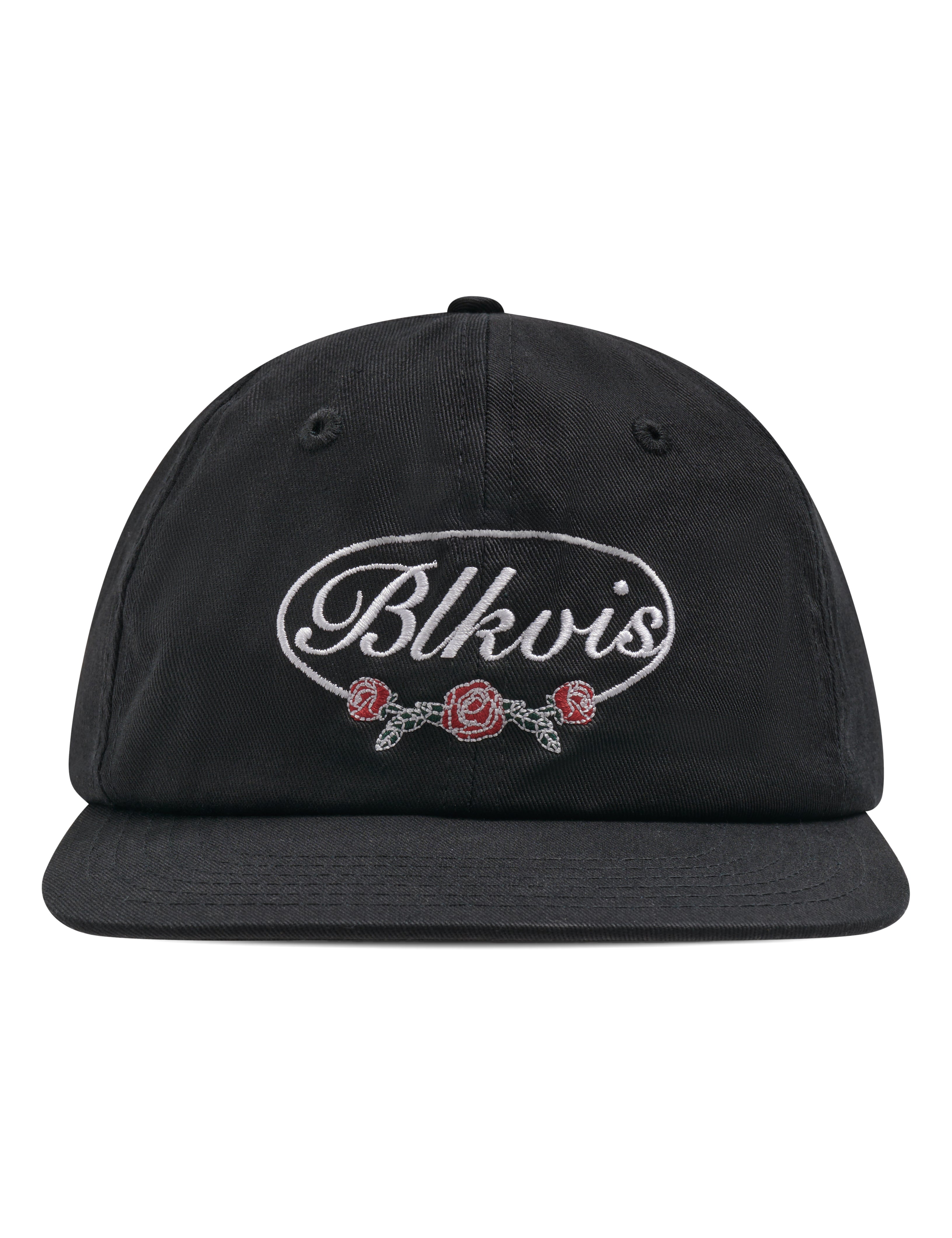 BLKVIS SCRIPT ROSES CAP - BLACK