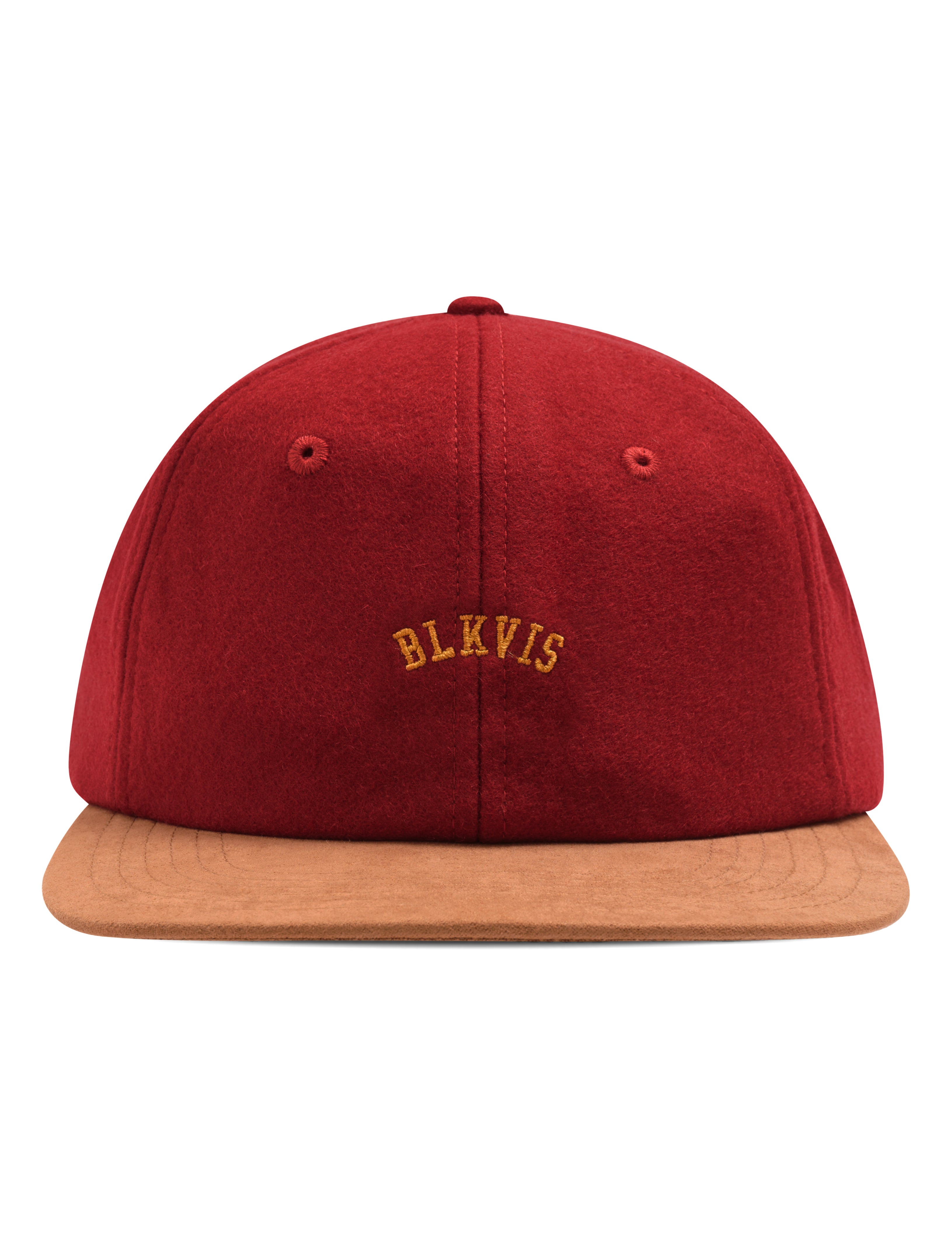 SUEDE LEATHER STRAPBACK CAP - MERLOT