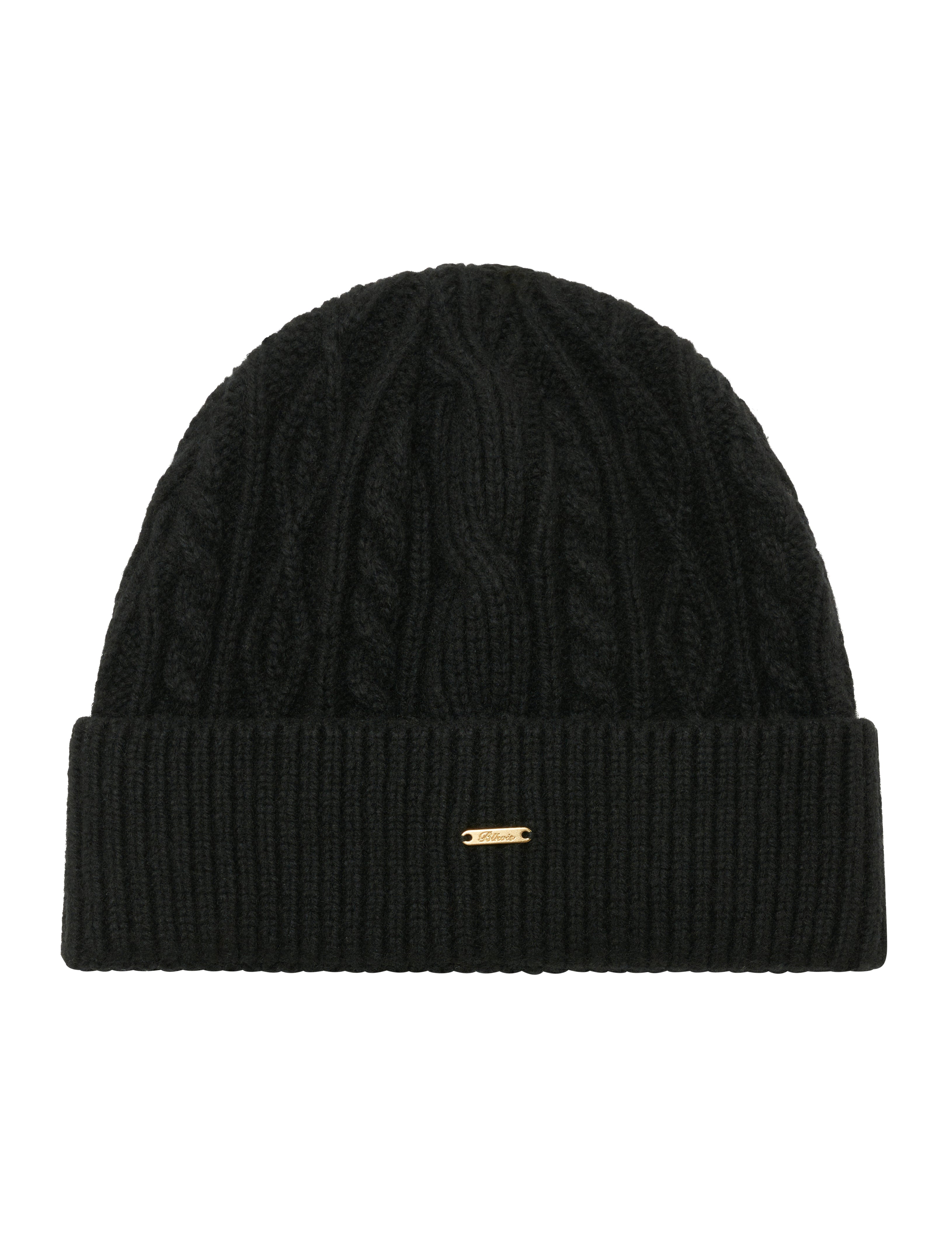 BLKVIS CABLE KNITTED BEANIE - BLACK