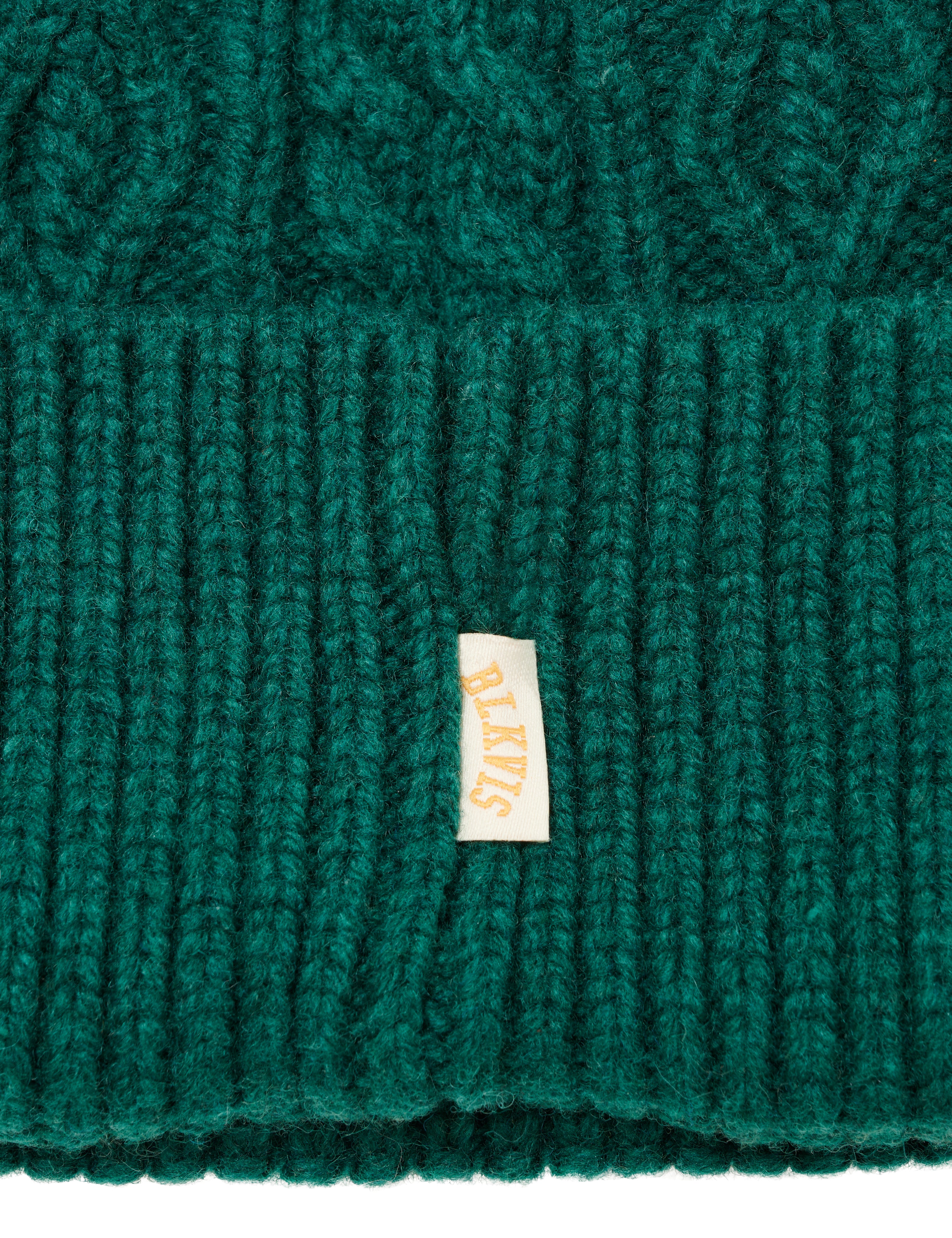 BLKVIS CABLE KNITTED BEANIE - HUNTER GREEN