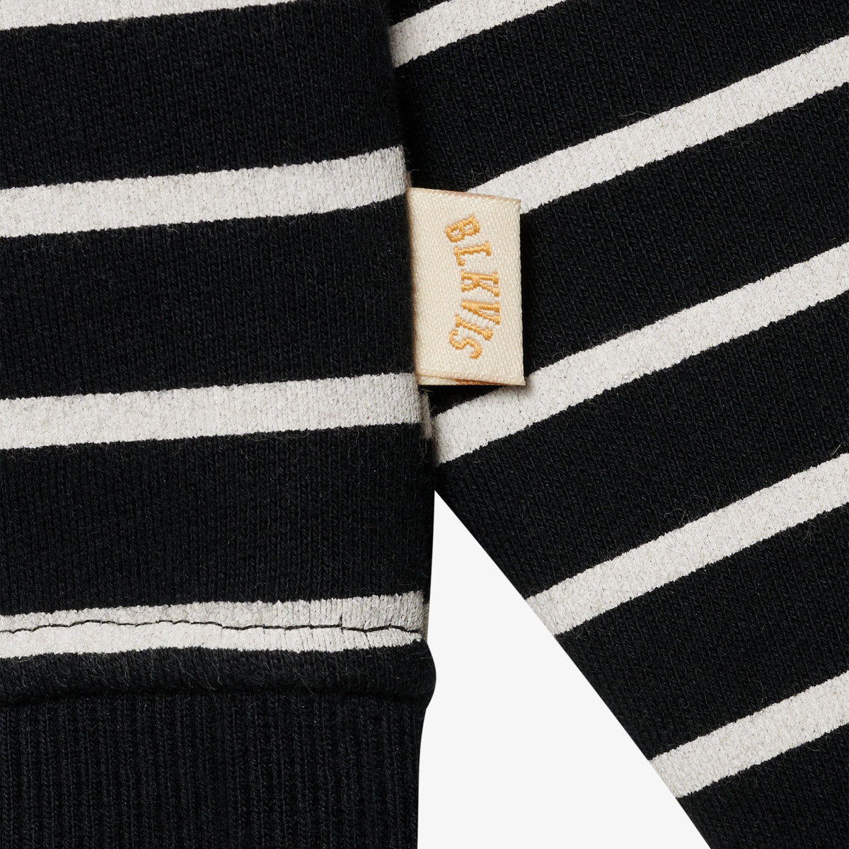 BLKVIS VASO STRIPED ZIP HOODY - BLACK