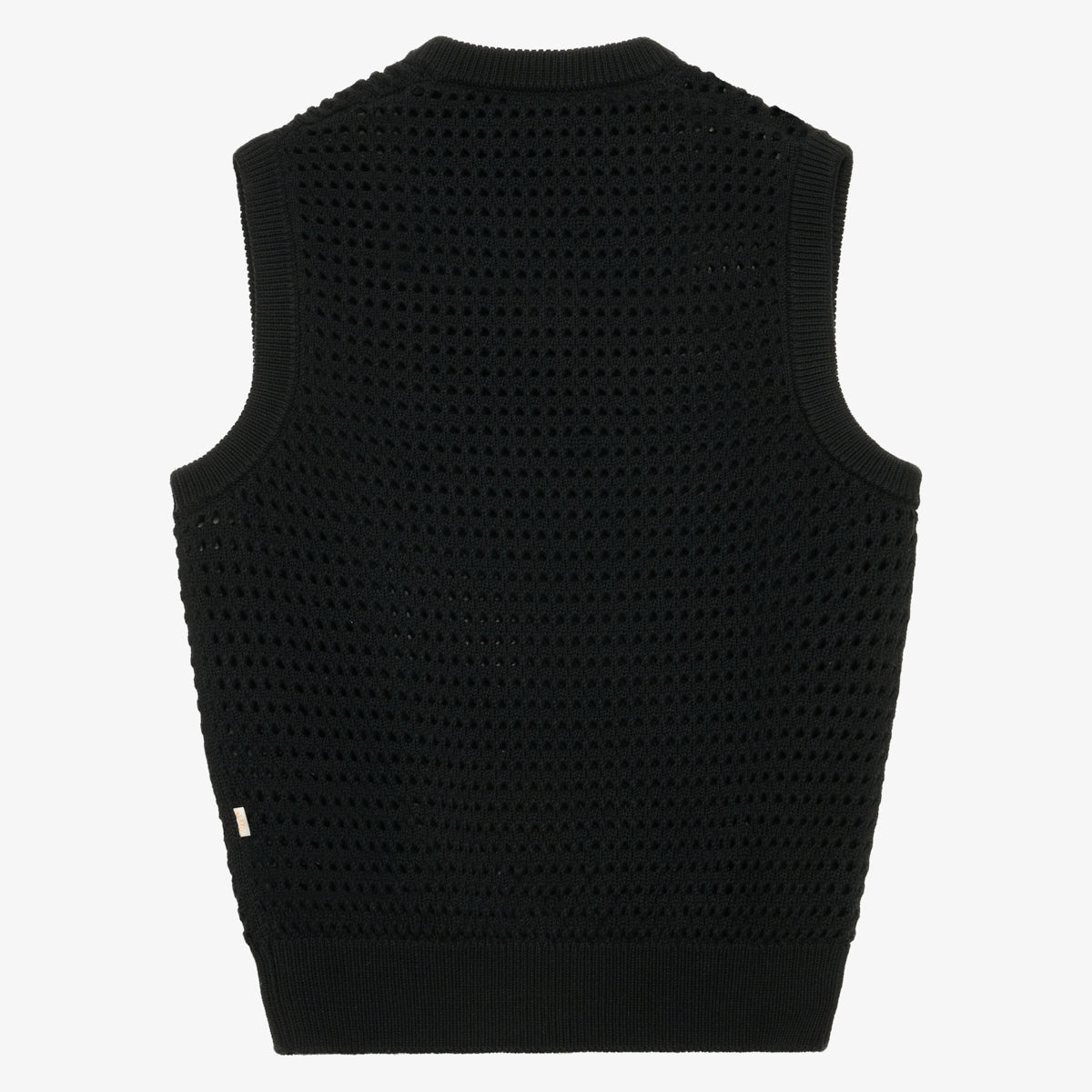 BLKVIS POINTELLE V-NECK VEST - BLACK