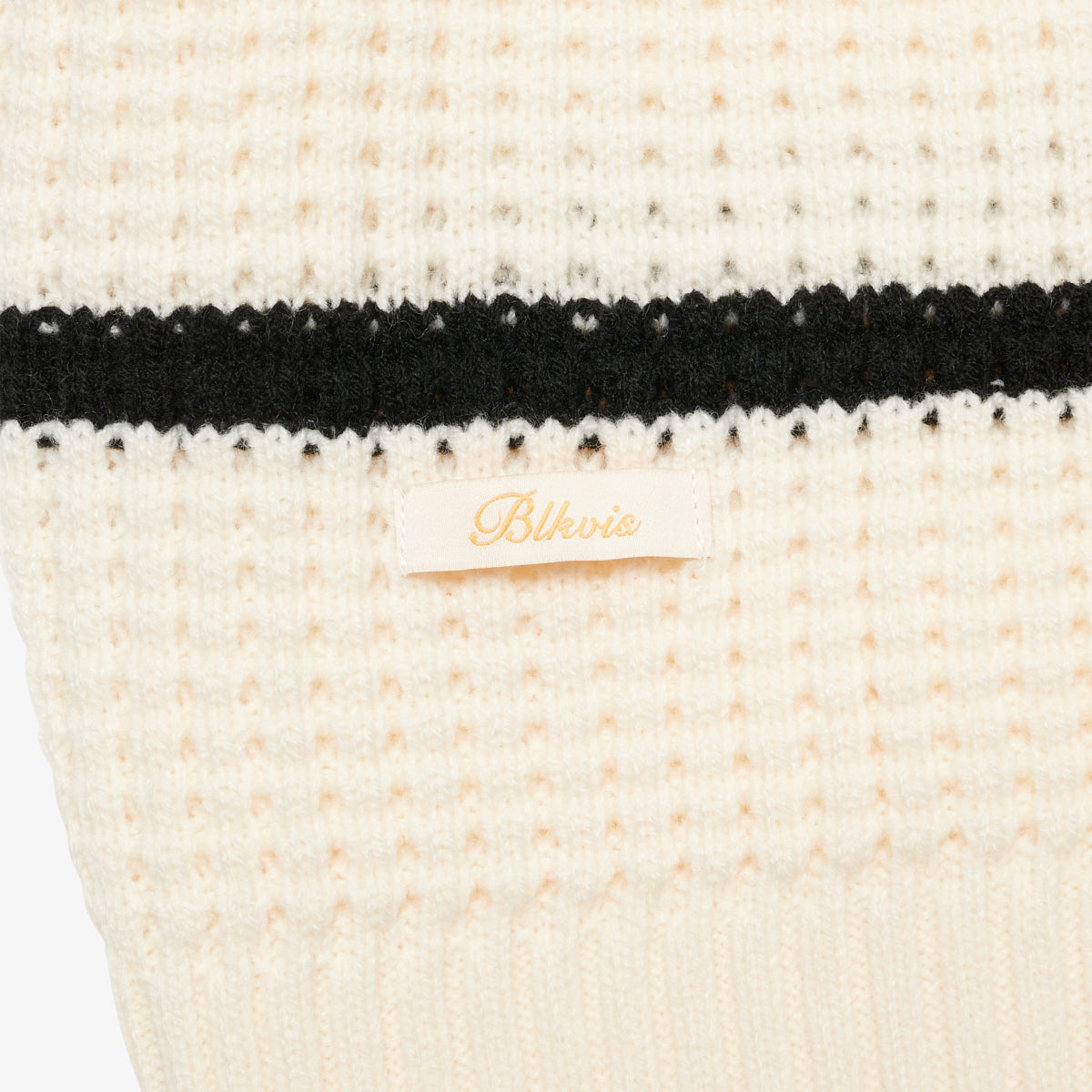 BLKVIS WAFFLE KNIT POLO - ANTIQUE WHITE