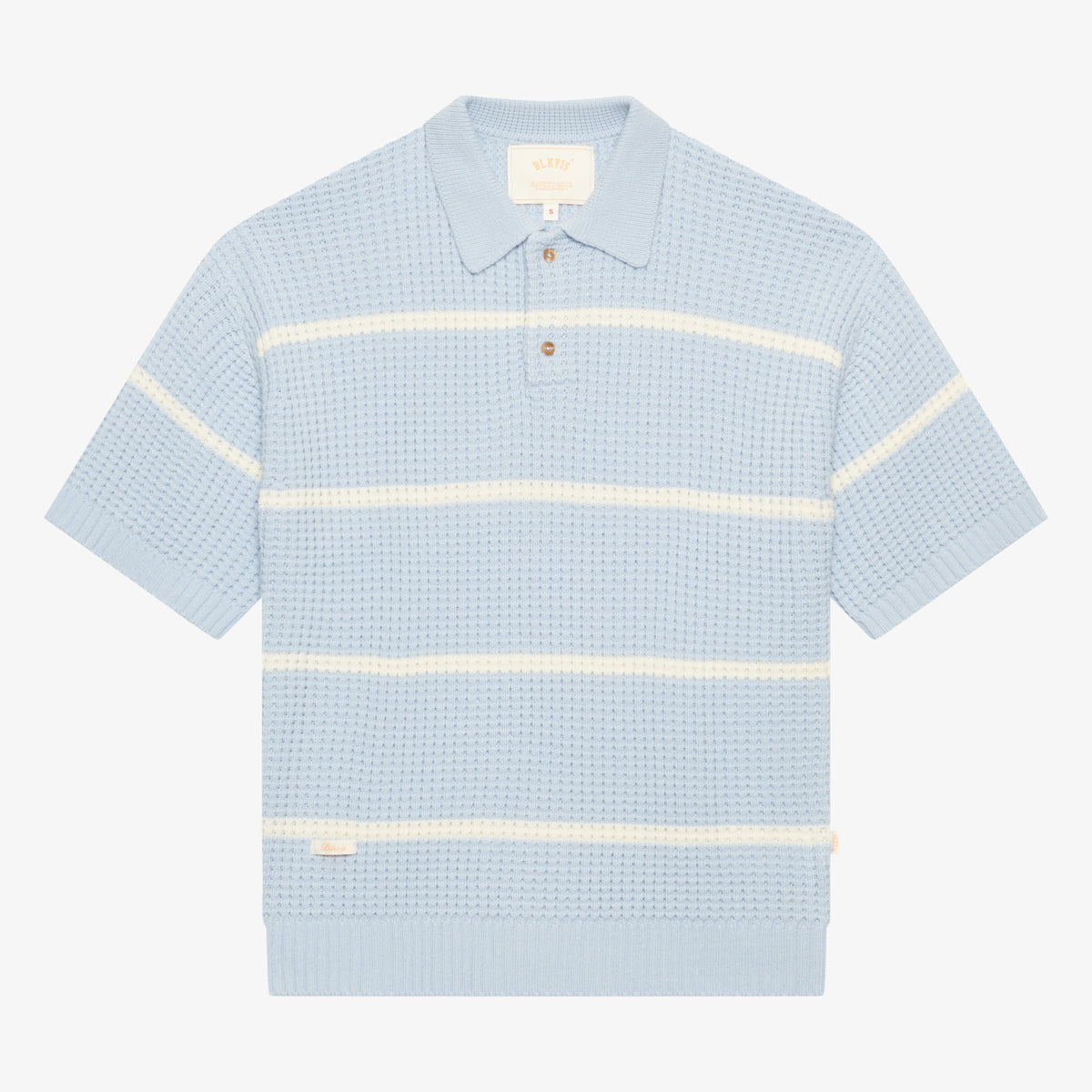 BLKVIS WAFFLE KNIT POLO - SKYWAY