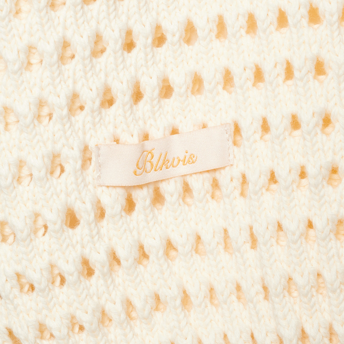 BLKVIS POINTELLE KNIT CREWNECK - ANTIQUE WHITE