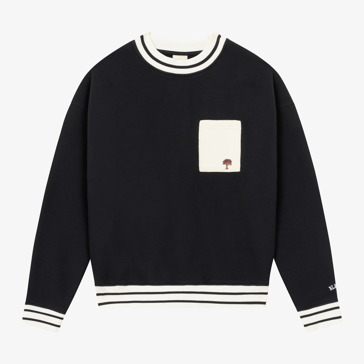 BLKVIS SOURCE POCKET CREWNECK - BLACK