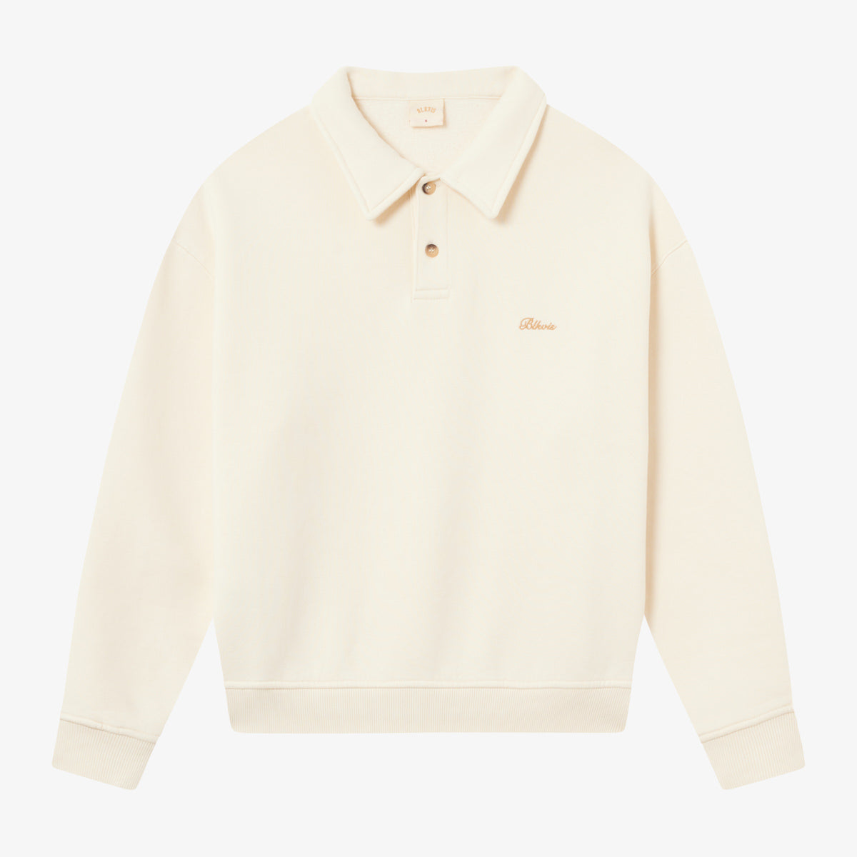 BLKVIS SCRIPT POLO SWEATER - ANTIQUE WHITE